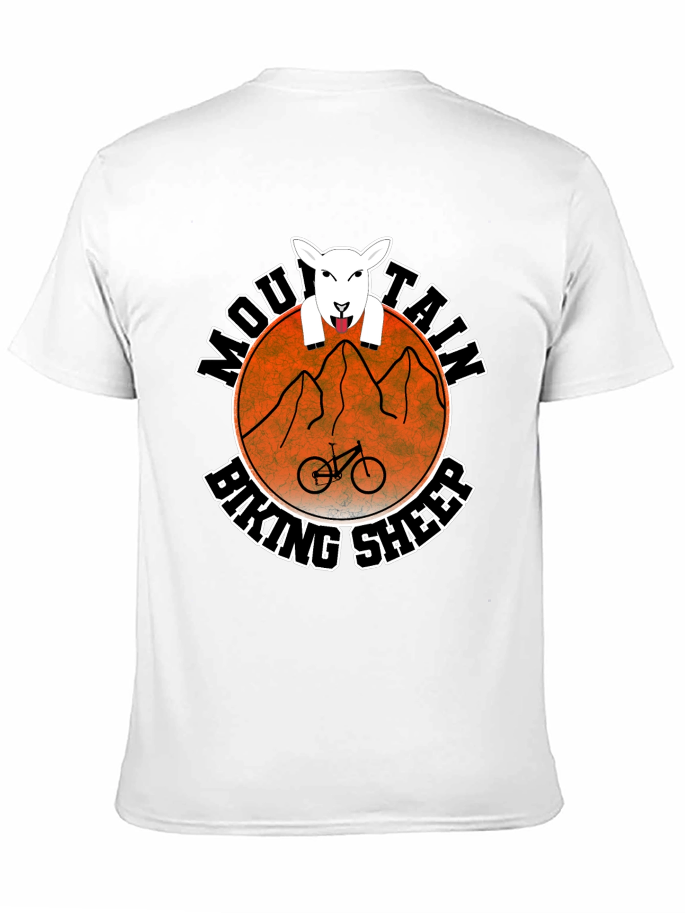 Mountain Biking Sheep Graphic Tee
