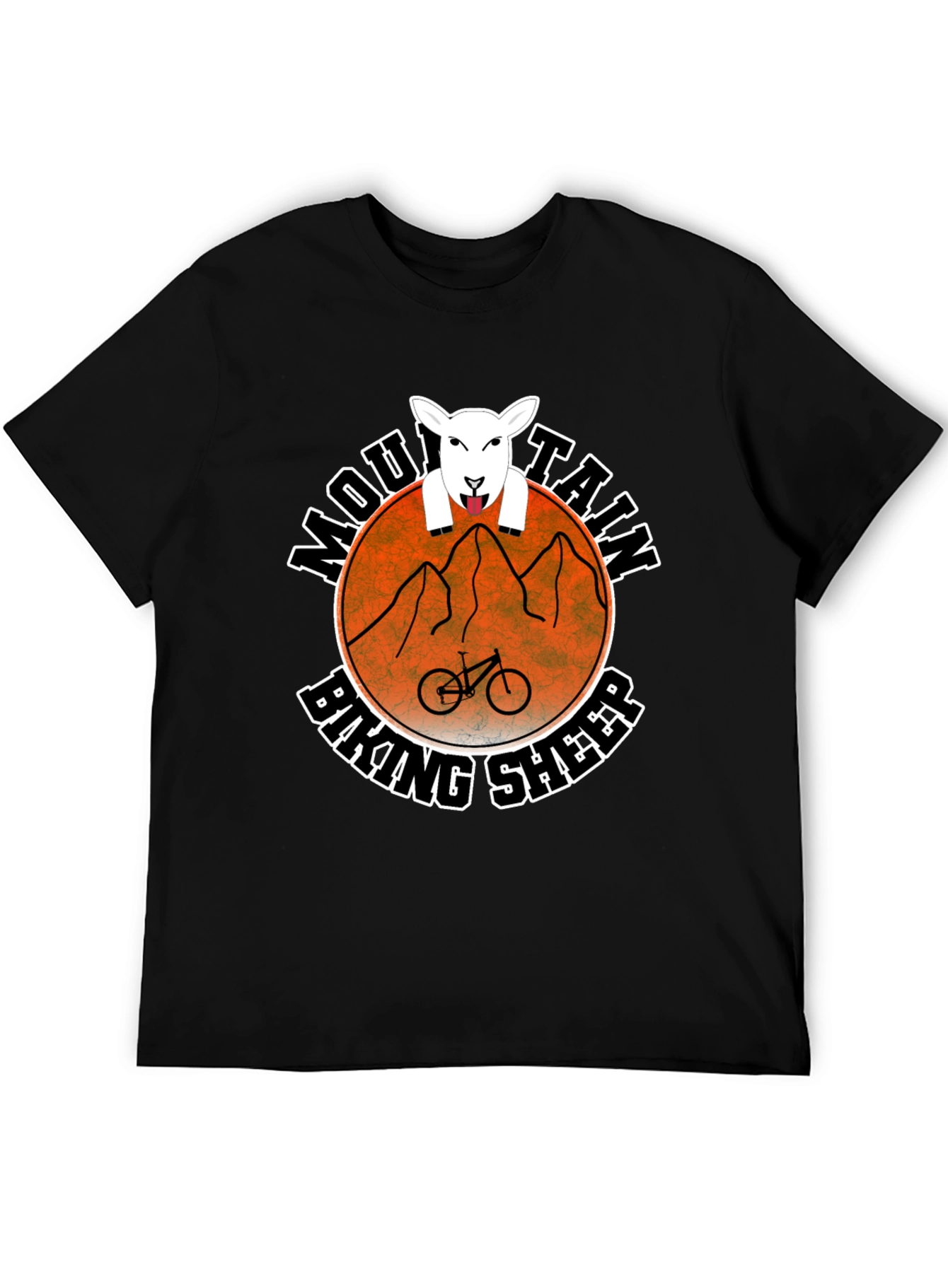 Mountain Biking Sheep Graphic Tee