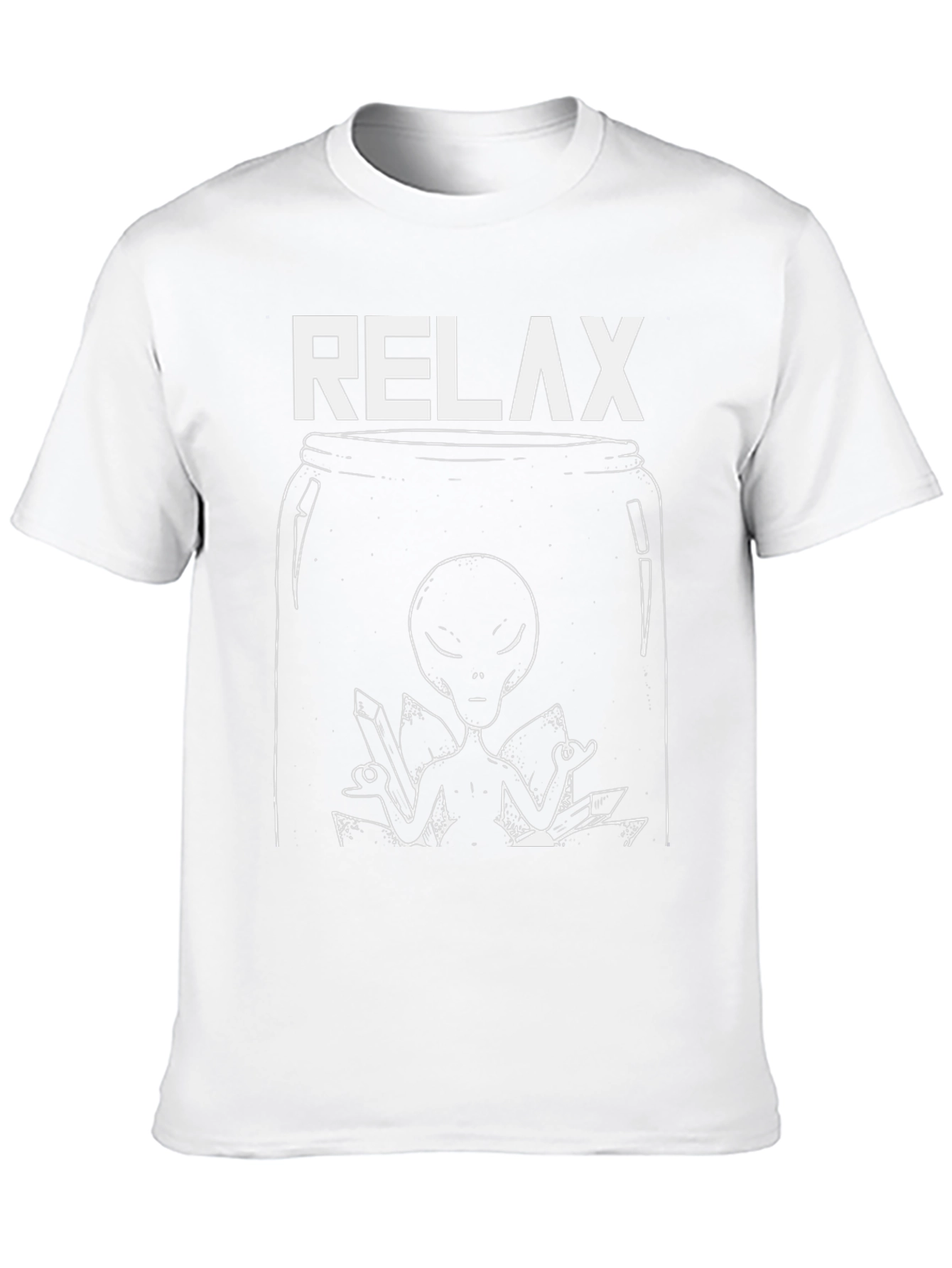 Relax Alien Graphic T-Shirt - Black Cotton Tee