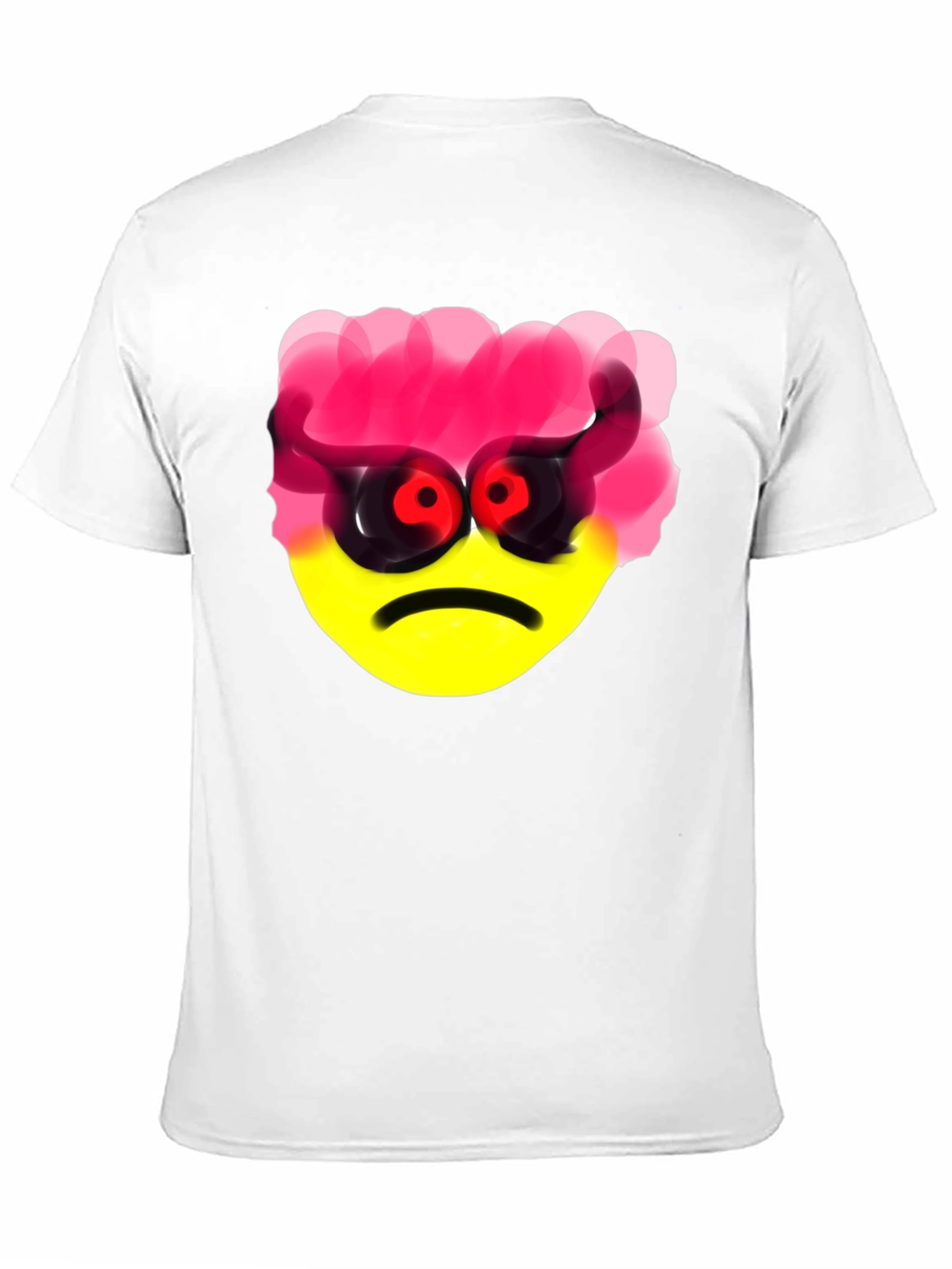 Emo Angry Emoji Black T-Shirt