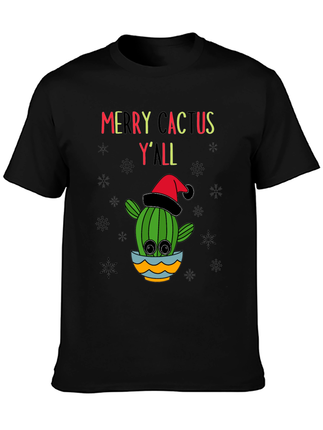 Merry Cactus Yall Christmas T-Shirt