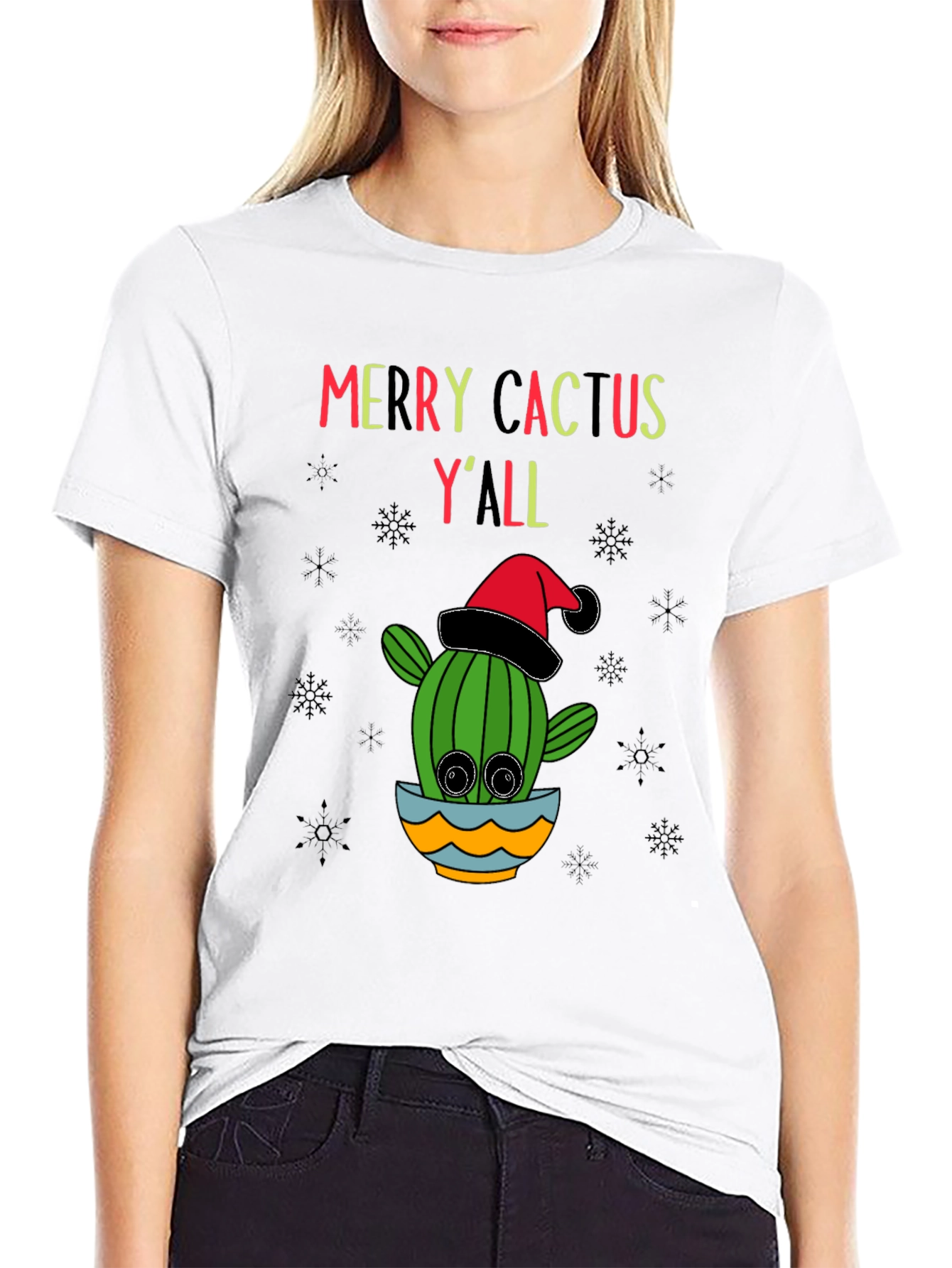 Merry Cactus Yall Christmas T-Shirt