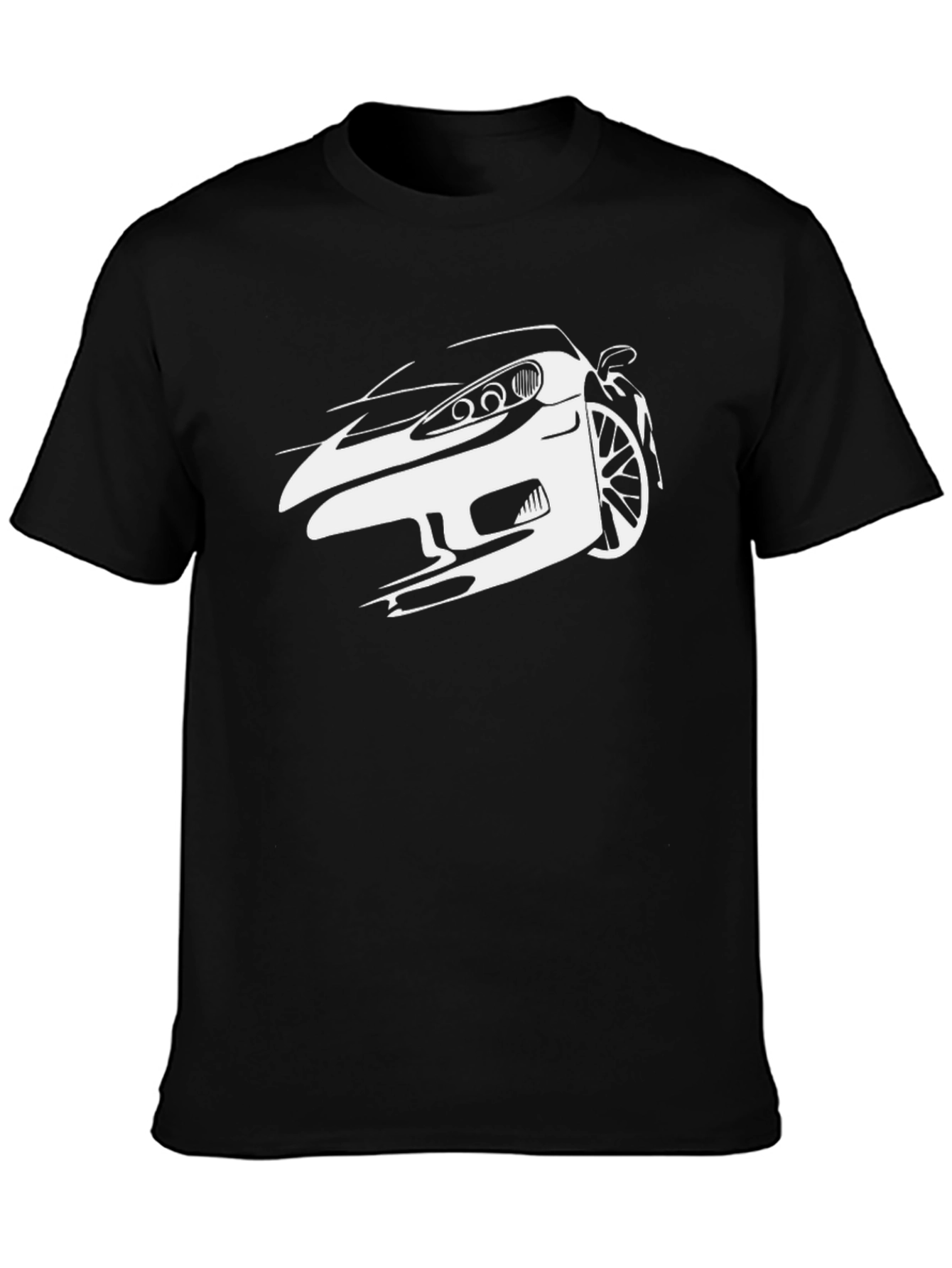 Black Car Graphic Tee - Modern Automotive Style
