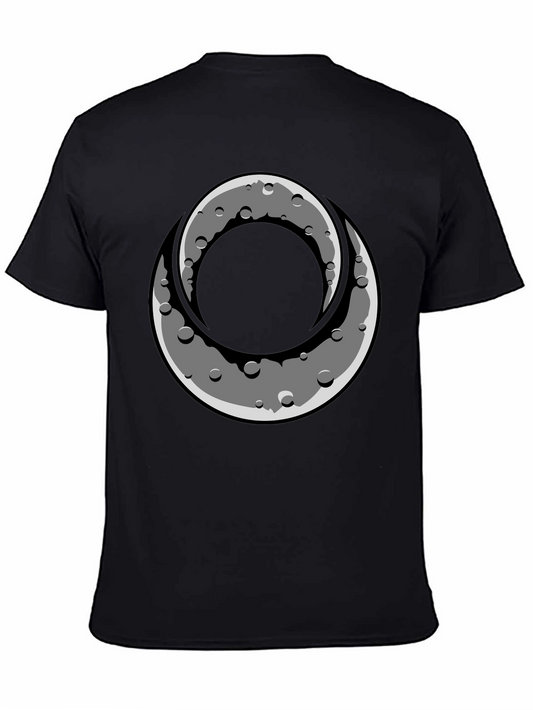 Lunar Cycle Graphic Tee - Soft Black Cotton