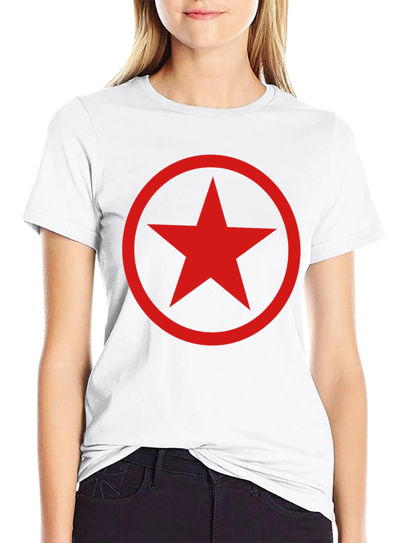 Red Star Graphic Black T-Shirt