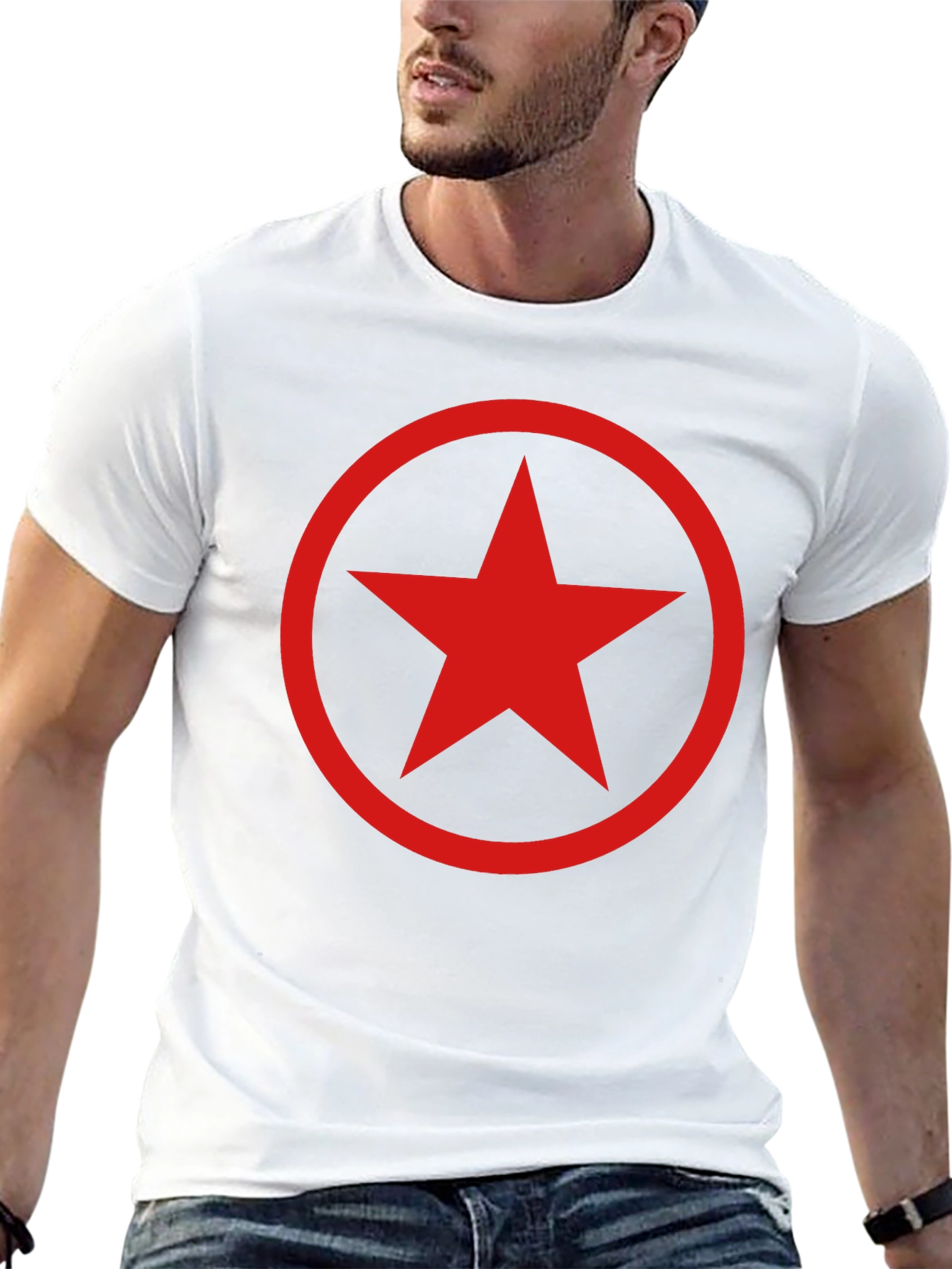 Red Star Graphic Black T-Shirt