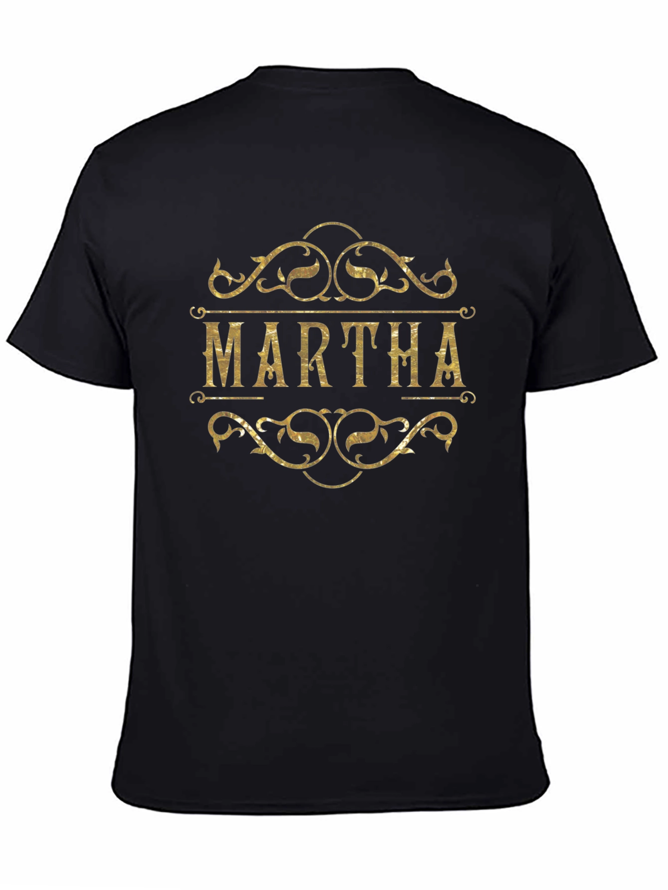 Personalized MARTHA Graphic Tee - Black Unisex T-Shirt