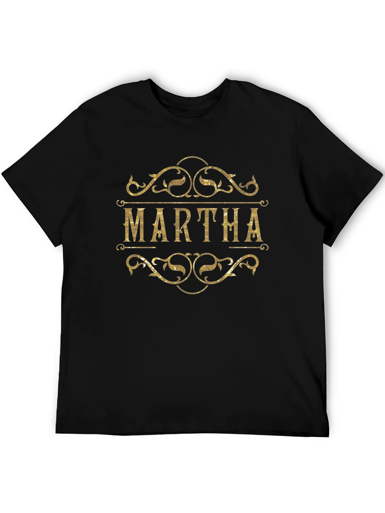 Personalized MARTHA Graphic Tee - Black Unisex T-Shirt
