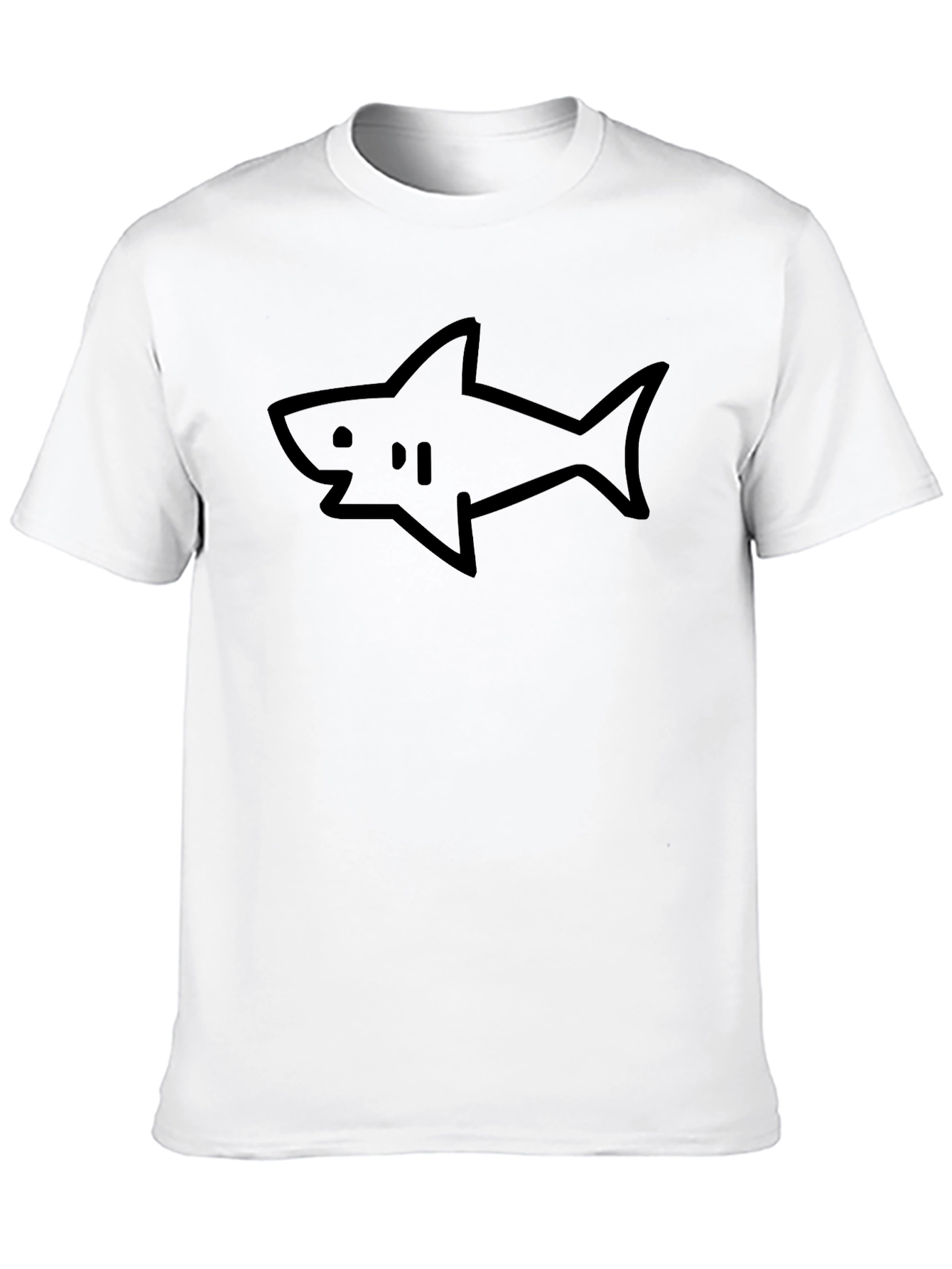 Shark Graphic Black Cotton Tee