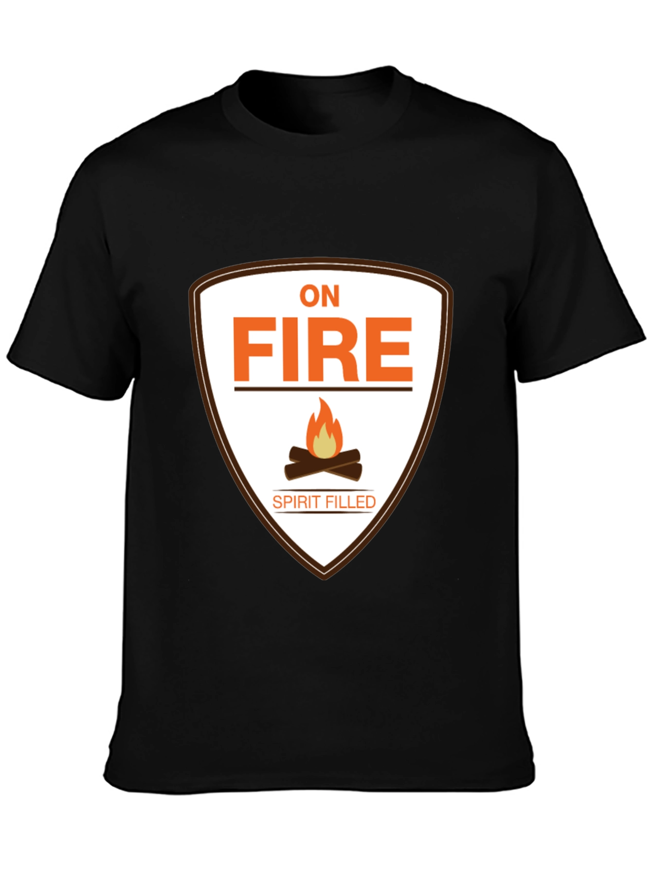 On Fire Spirit Filled Black T-Shirt