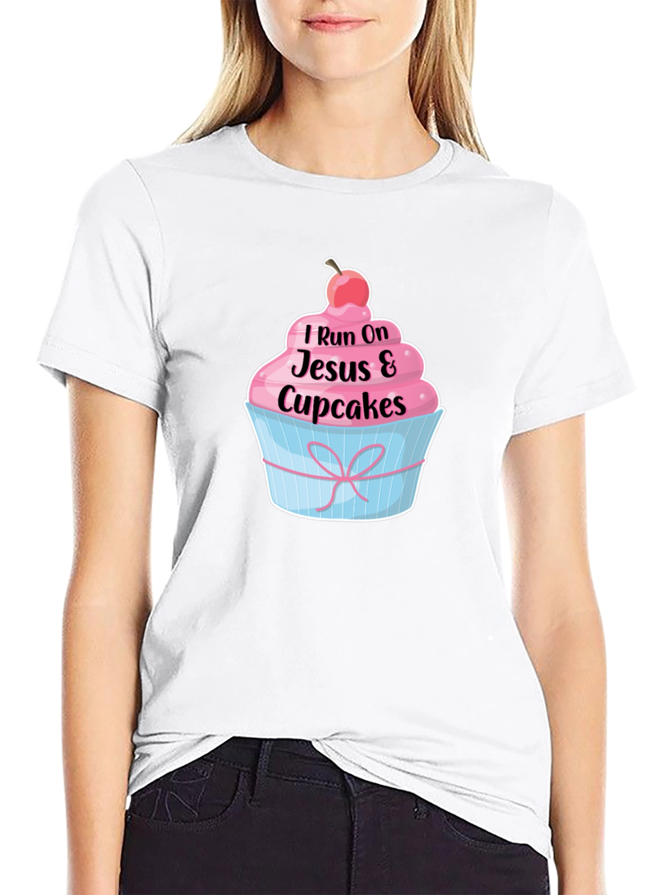 I Run on Jesus and Cupcakes T-Shirt