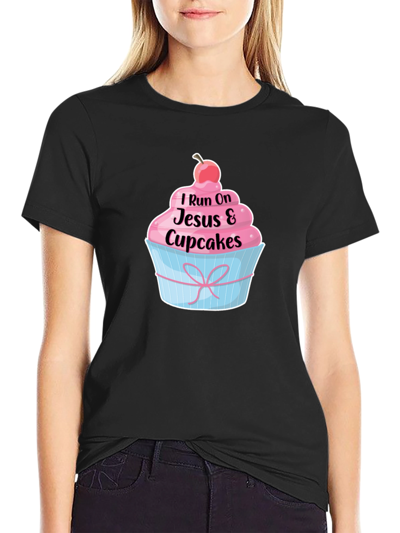 I Run on Jesus and Cupcakes T-Shirt