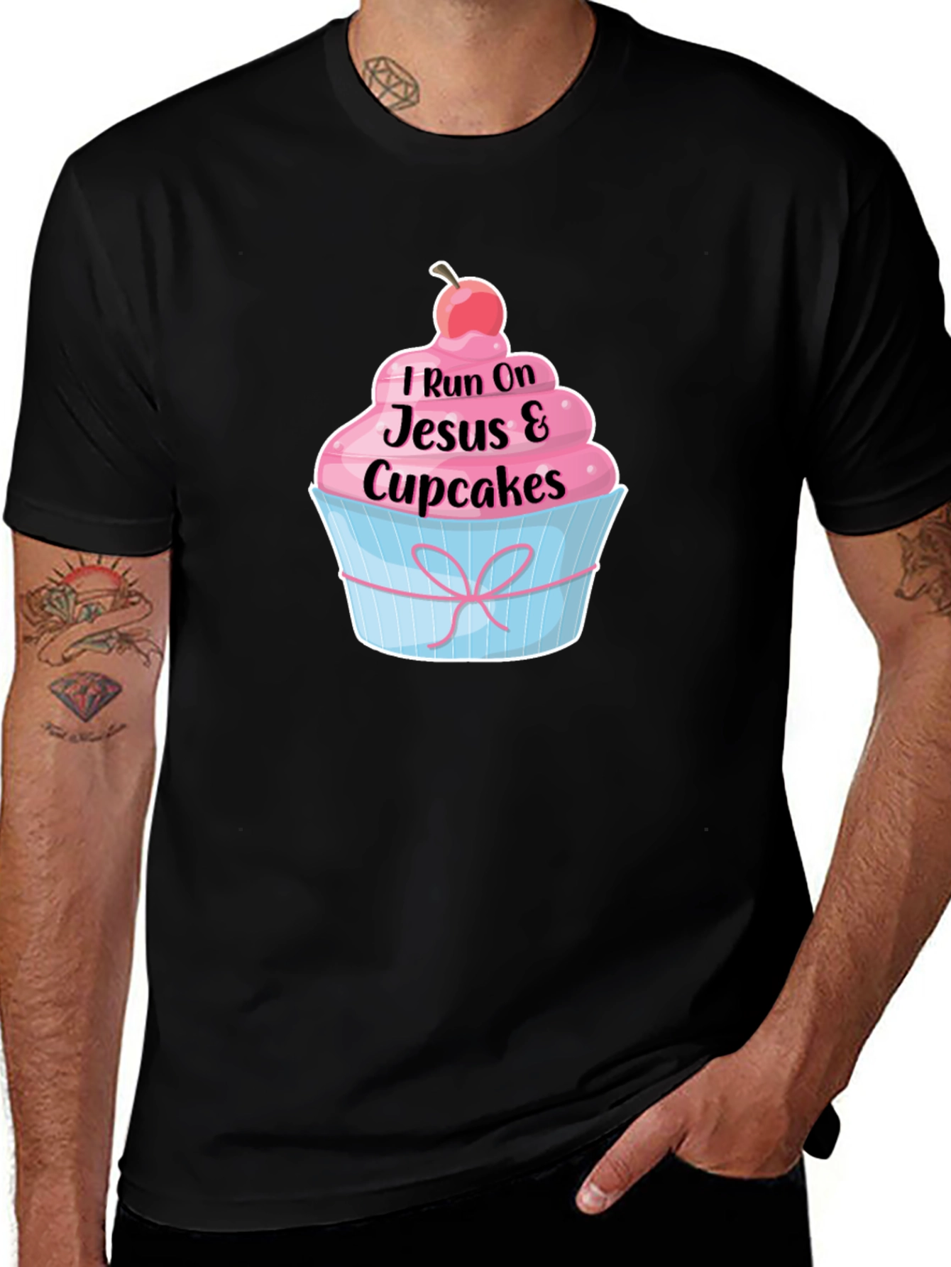 I Run on Jesus and Cupcakes T-Shirt