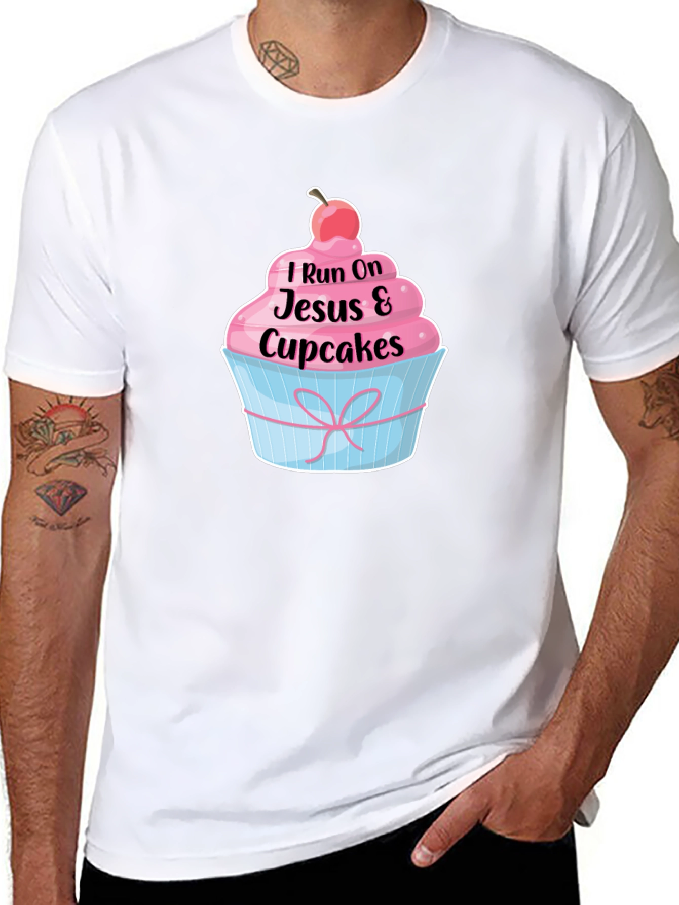 I Run on Jesus and Cupcakes T-Shirt