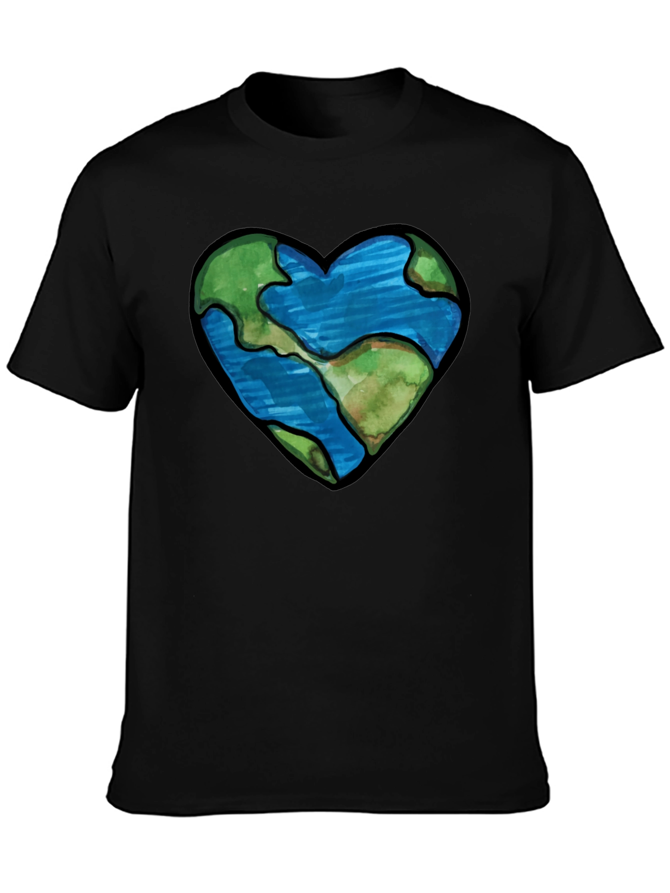 Earth Heart Graphic Tee - Black