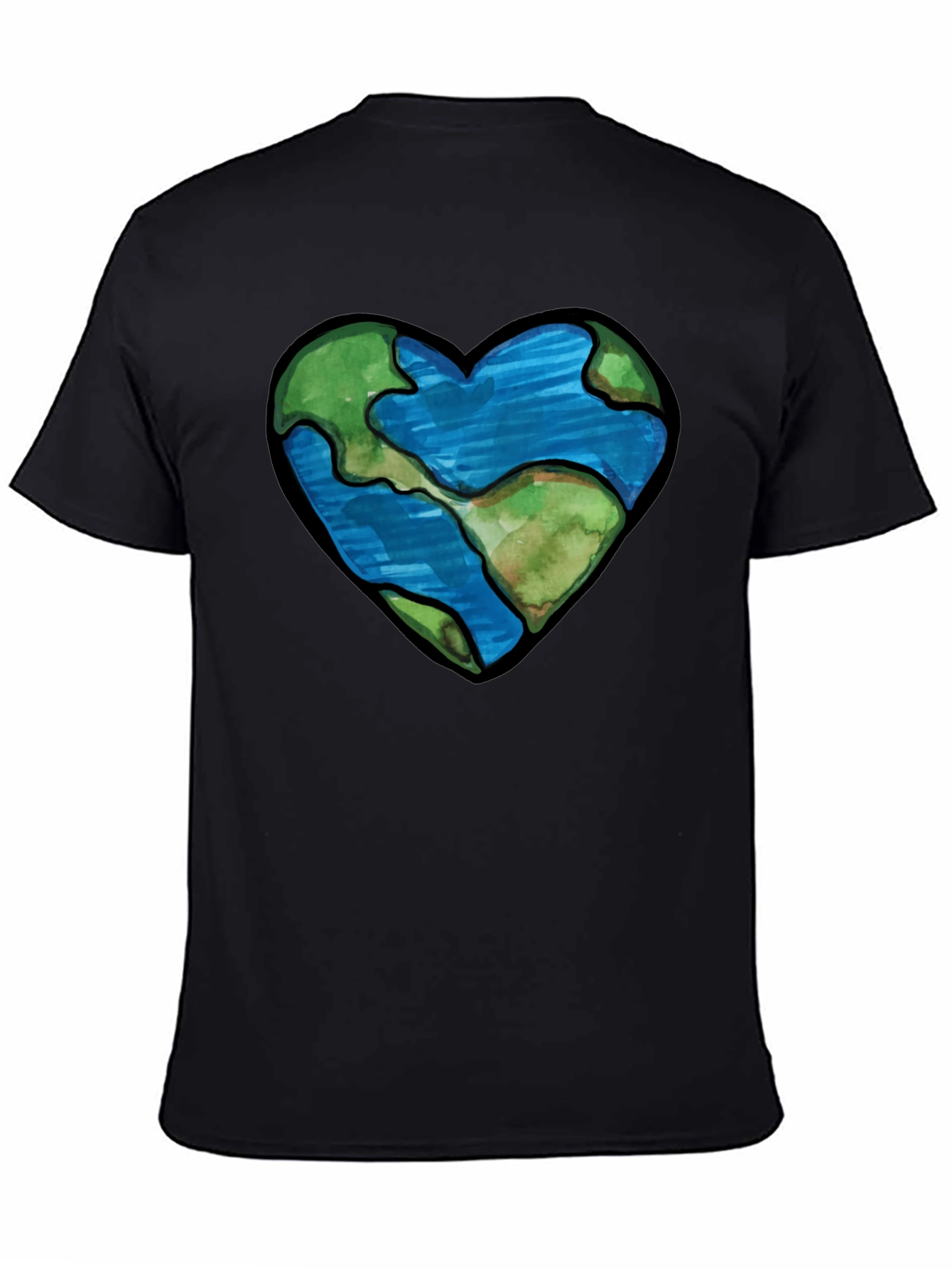 Earth Heart Graphic Tee - Black