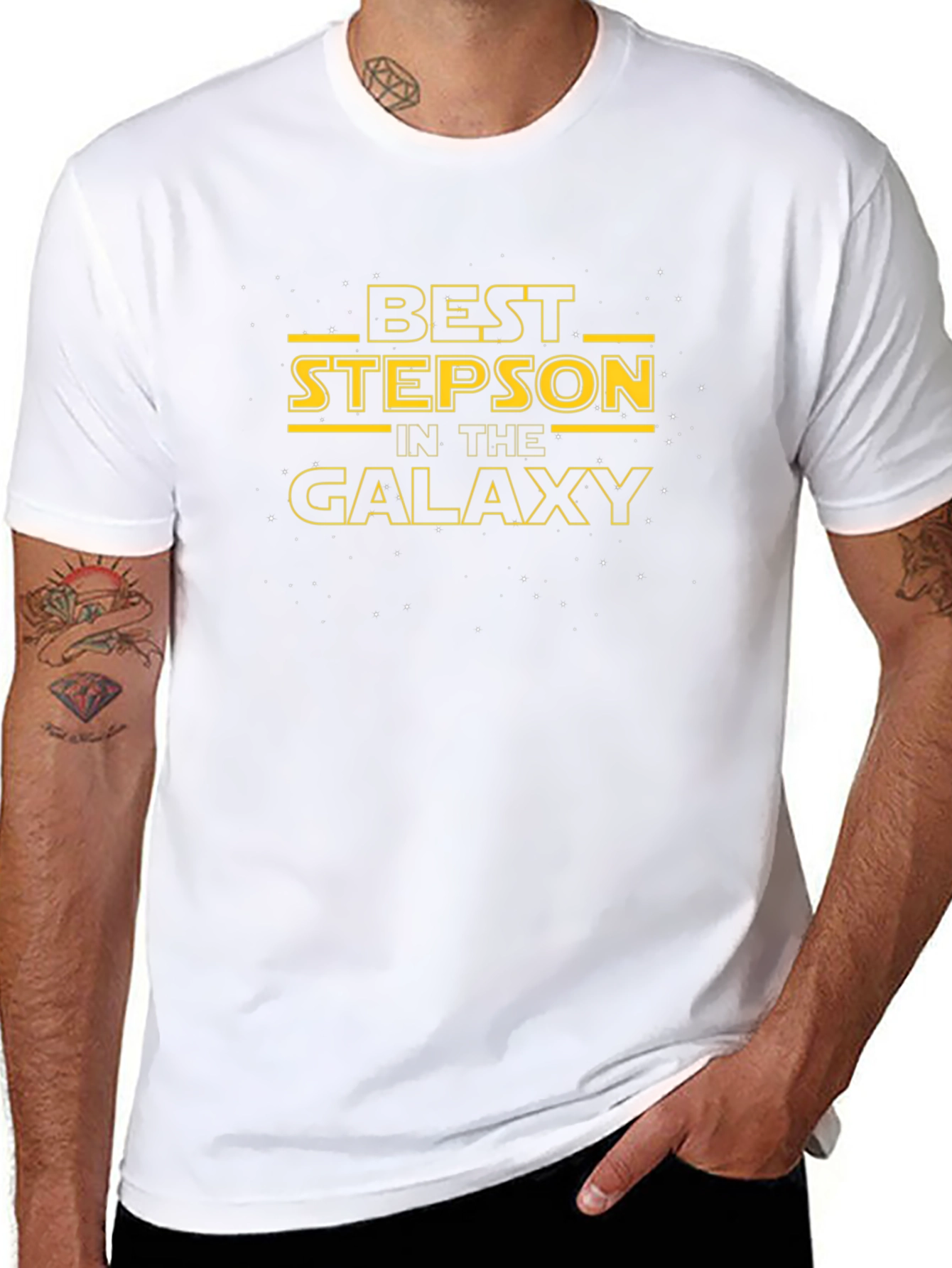 Best Stepson in the Galaxy Black T-Shirt