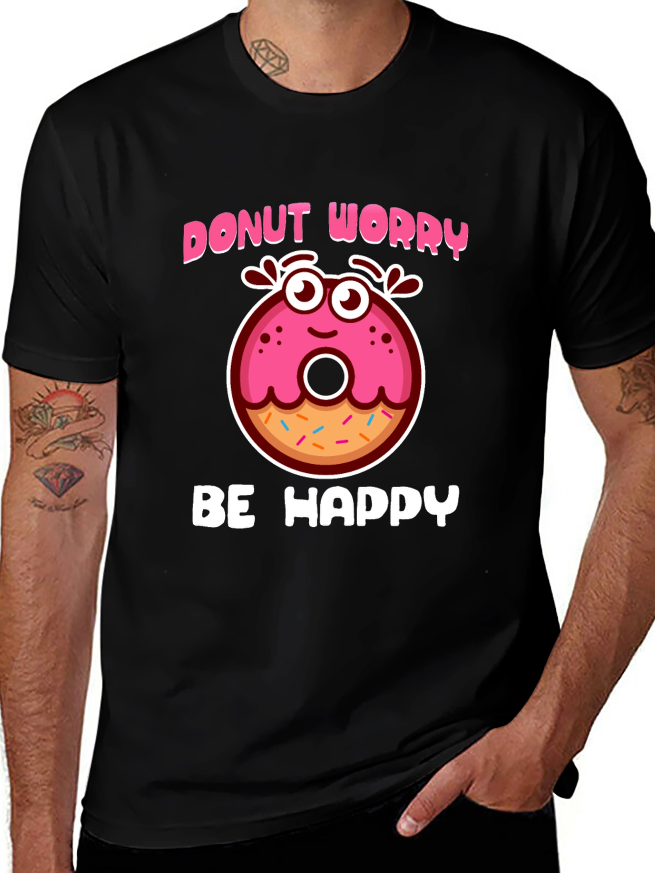 Donut Worry Be Happy Graphic Tee