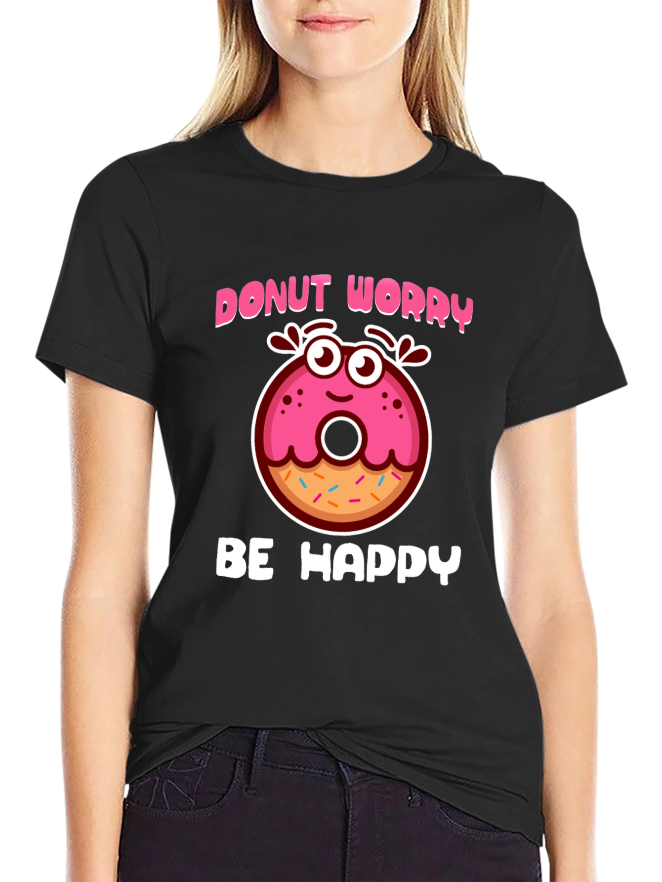 Donut Worry Be Happy Graphic Tee