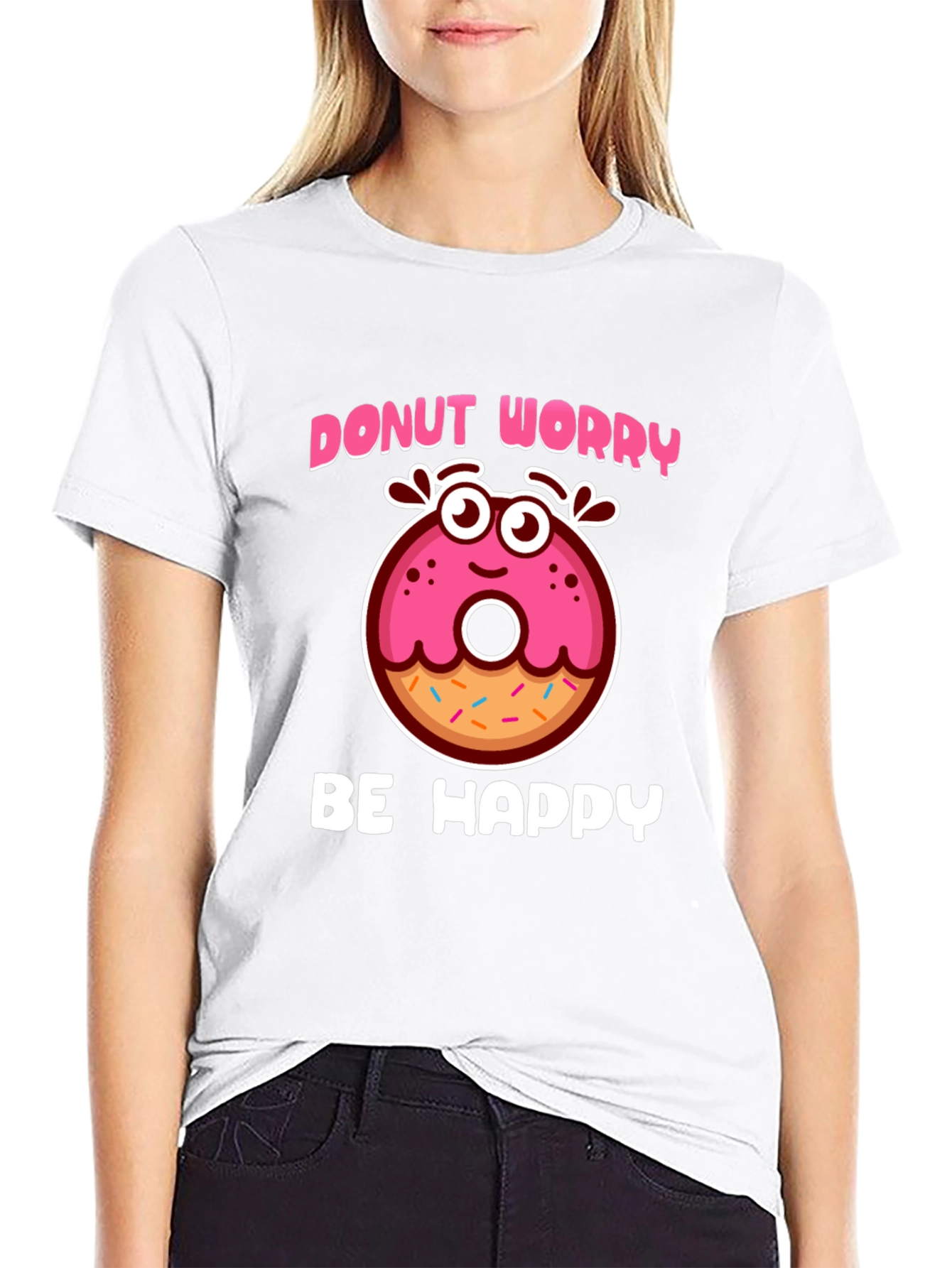 Donut Worry Be Happy Graphic Tee