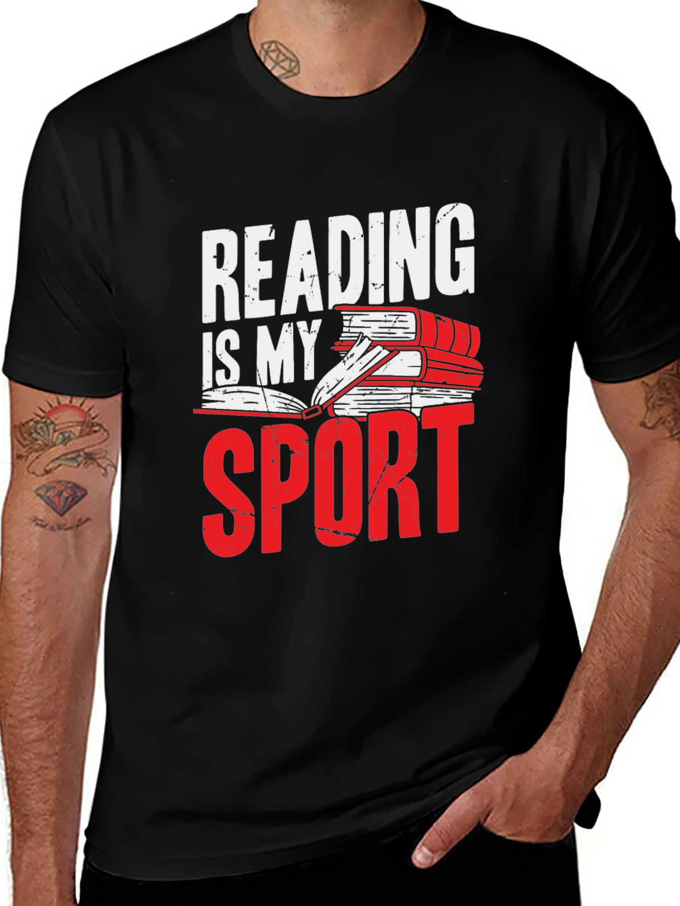 Reading is My Sport Graphic T-Shirt