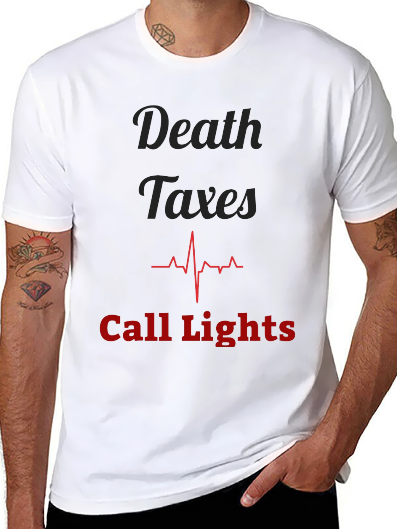 Death Taxes and Call Lights Graphic Tee