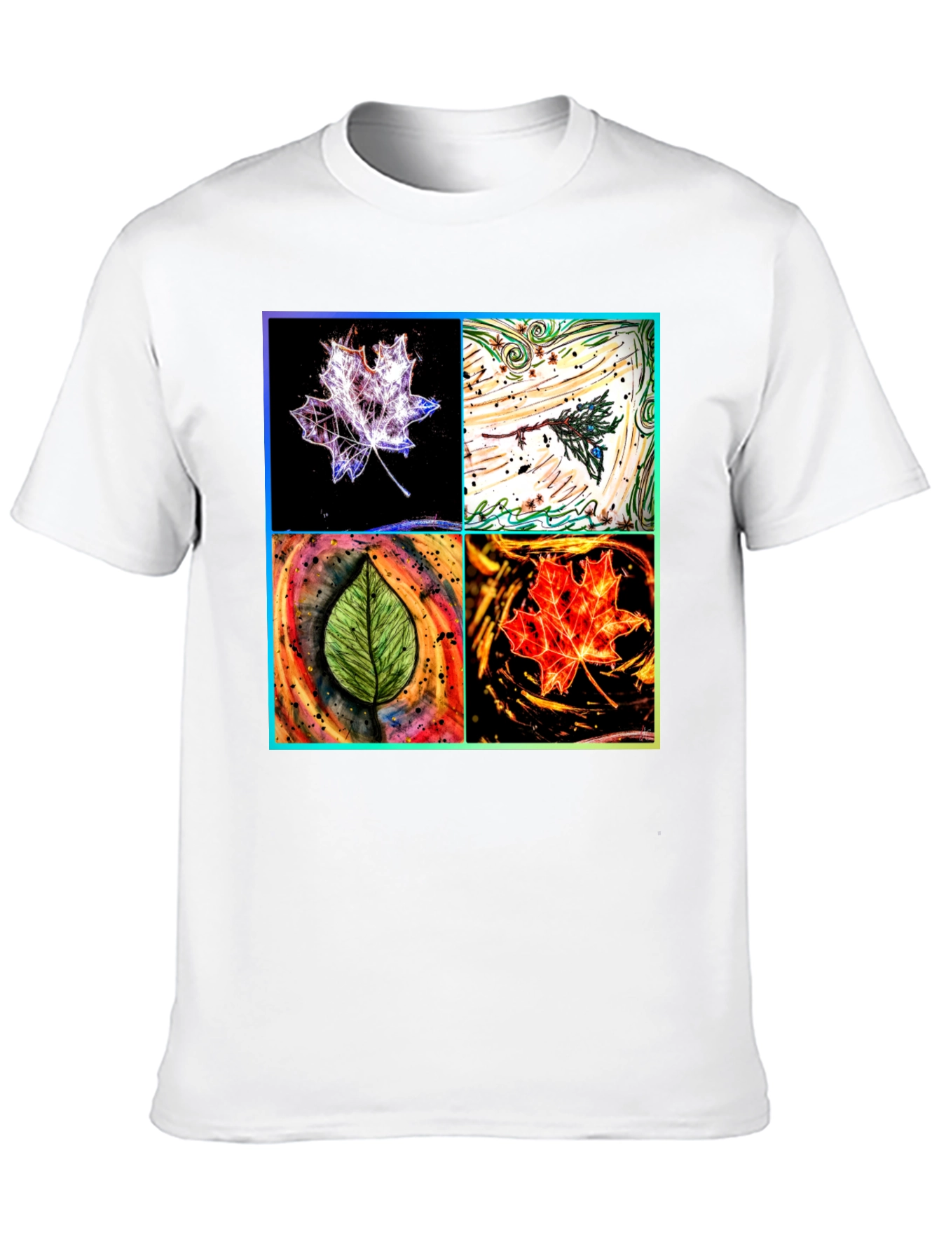 Four Seasons Leaf T-Shirt - Unique Nature Design