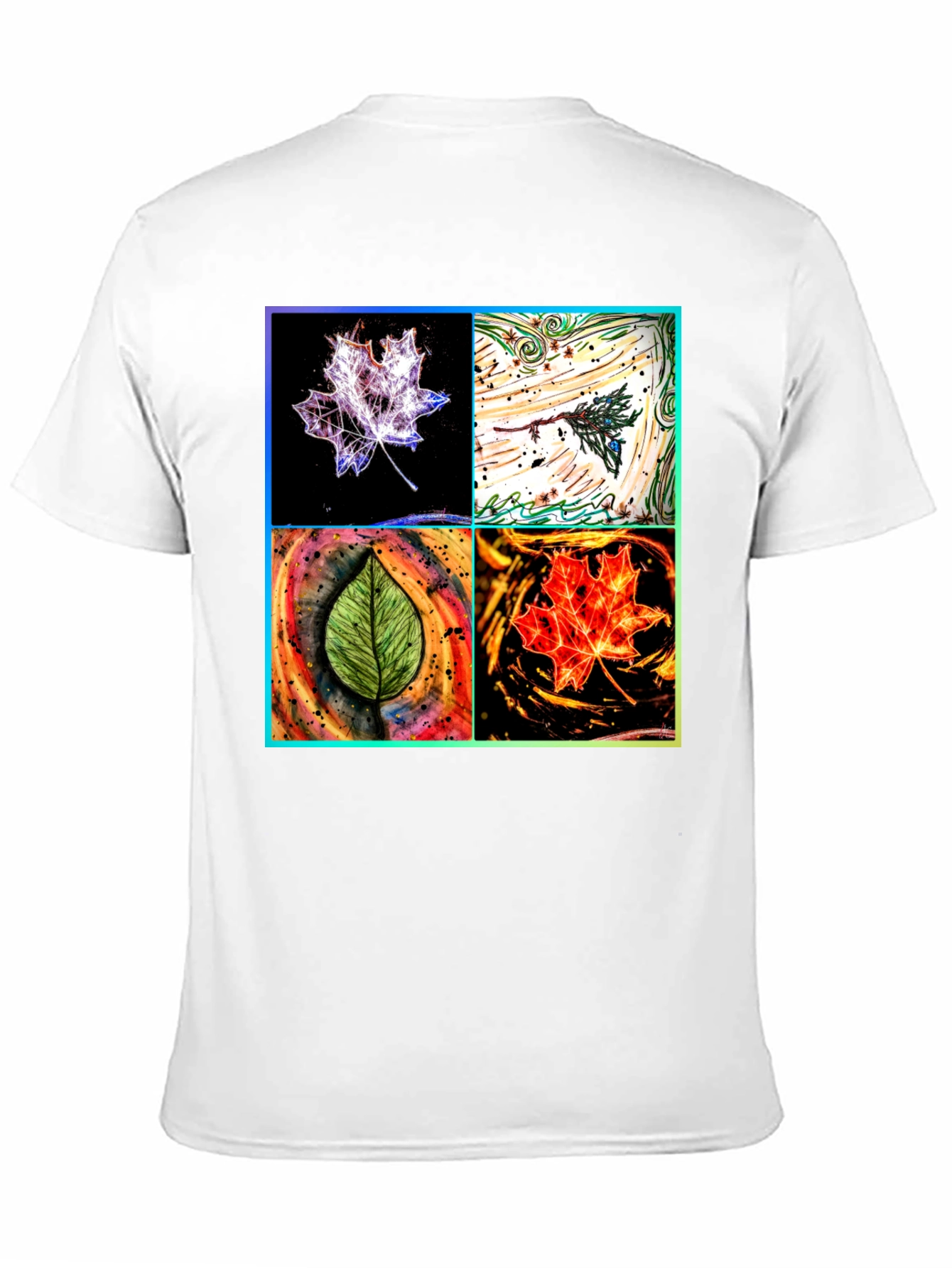 Four Seasons Leaf T-Shirt - Unique Nature Design