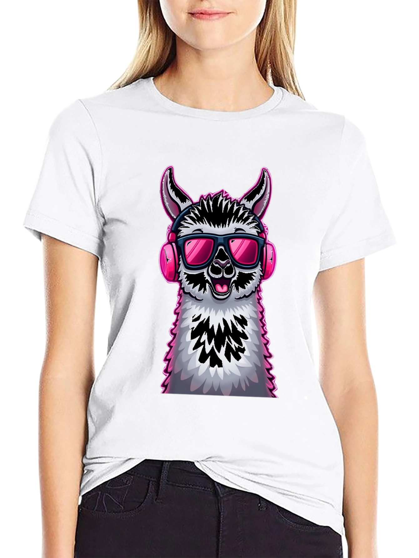 Cool Llama Graphic Tee - Funky Animal Design