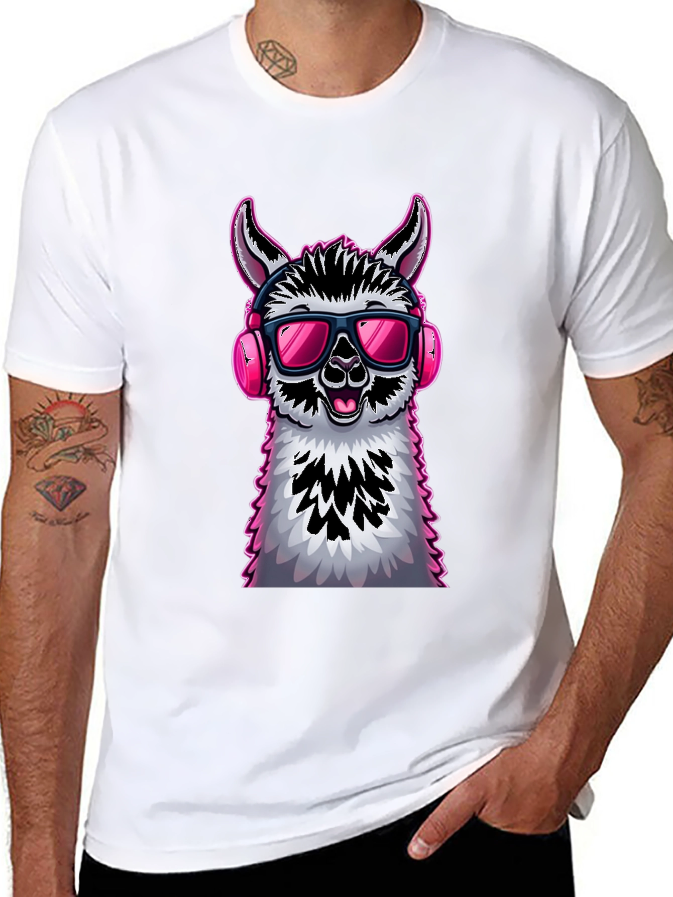 Cool Llama Graphic Tee - Funky Animal Design