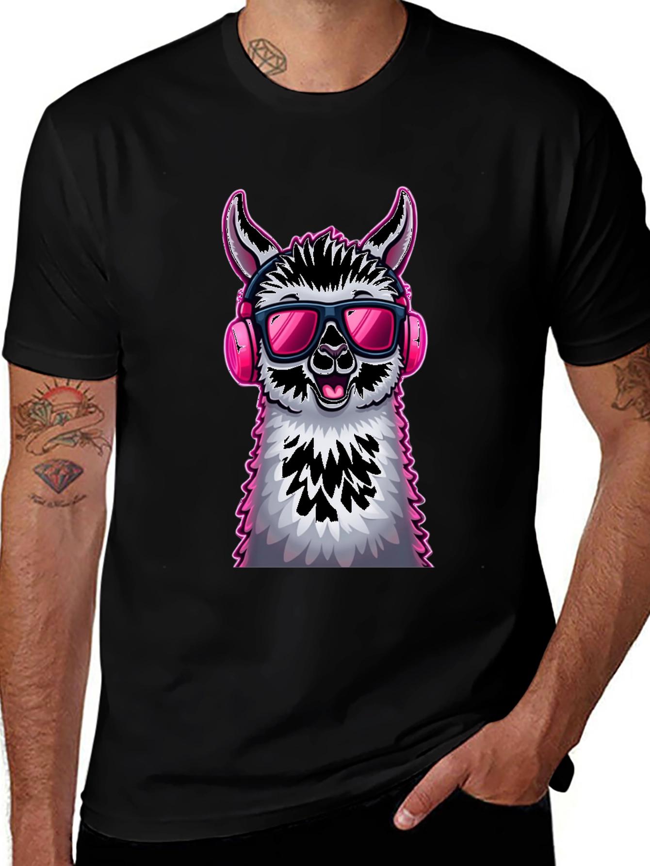 Cool Llama Graphic Tee - Funky Animal Design