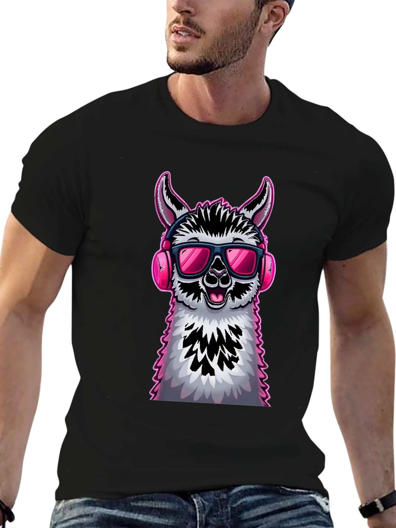 Cool Llama Graphic Tee - Funky Animal Design