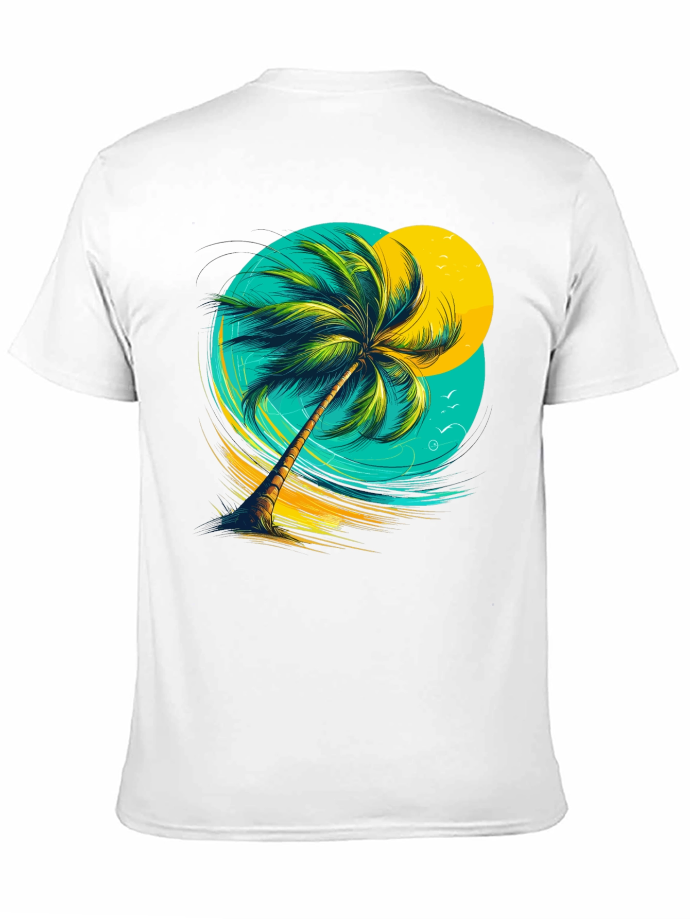 Palm Tree Graphic Tee - Tropical Beach Vibes