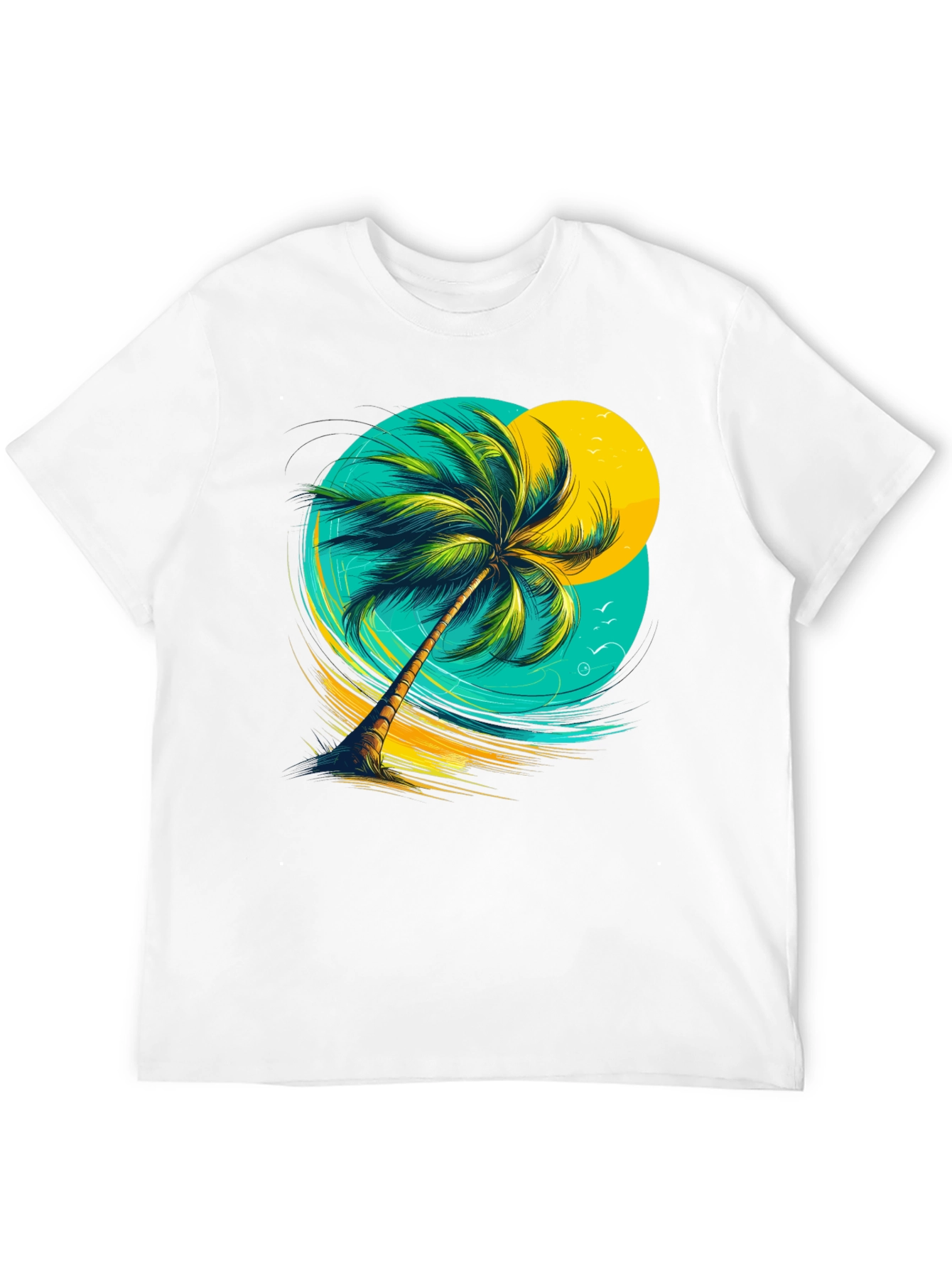 Palm Tree Graphic Tee - Tropical Beach Vibes