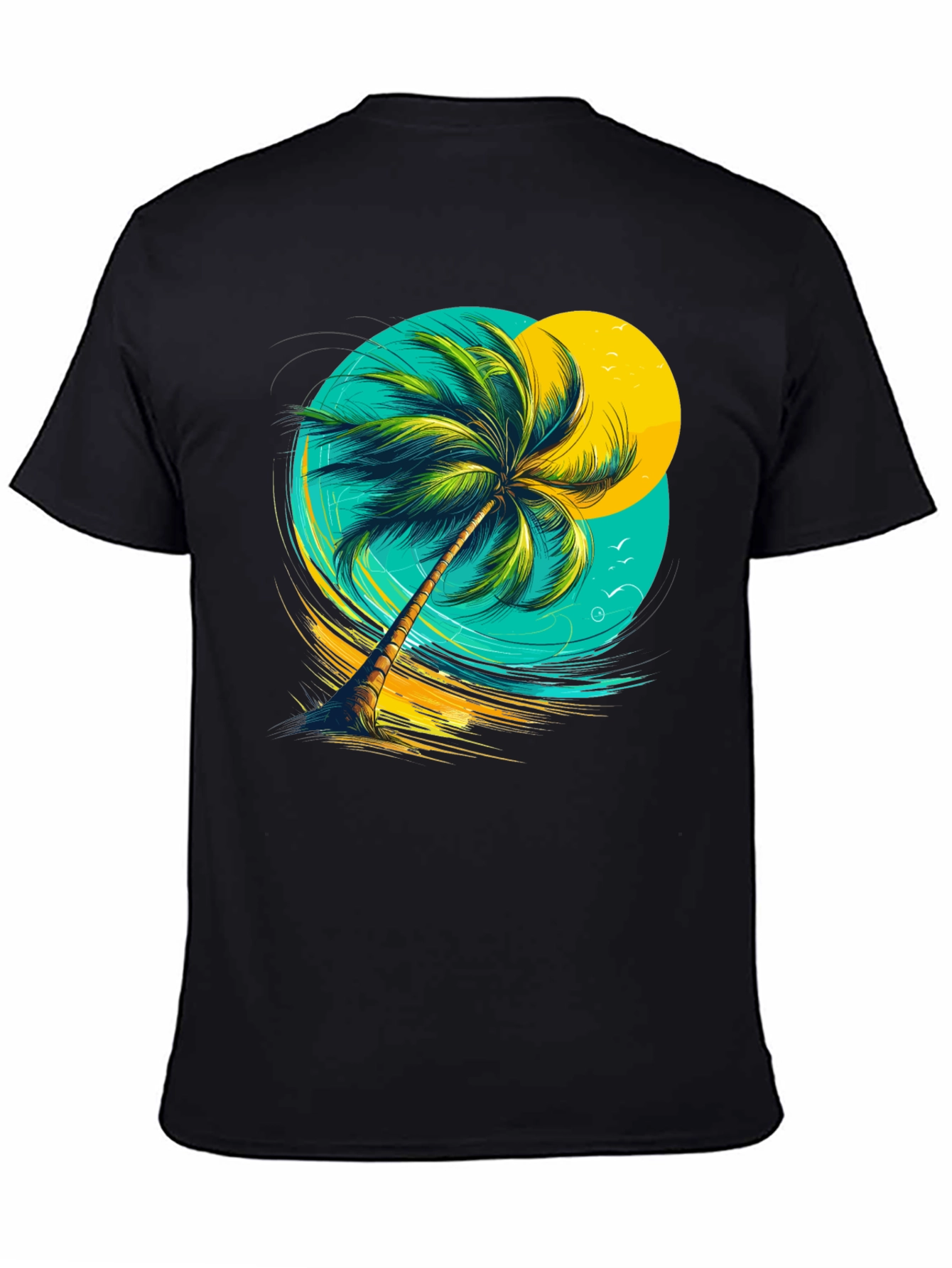 Palm Tree Graphic Tee - Tropical Beach Vibes