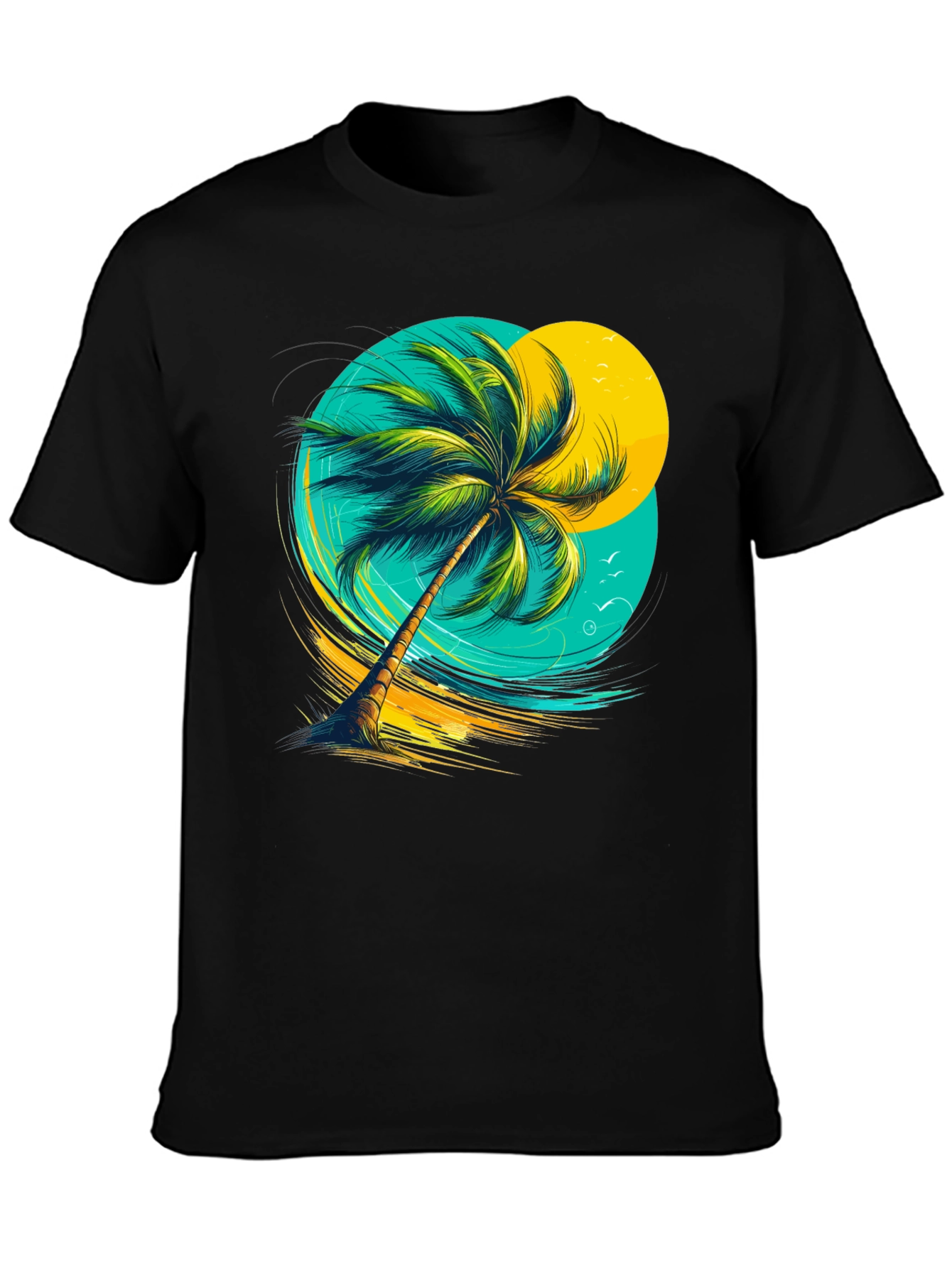 Palm Tree Graphic Tee - Tropical Beach Vibes