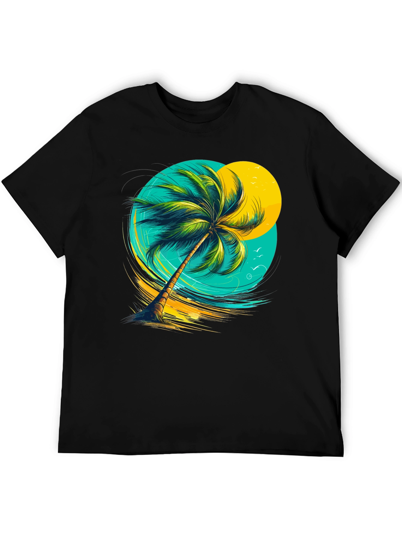 Palm Tree Graphic Tee - Tropical Beach Vibes