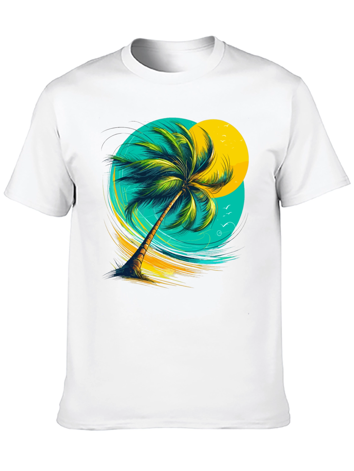 Palm Tree Graphic Tee - Tropical Beach Vibes