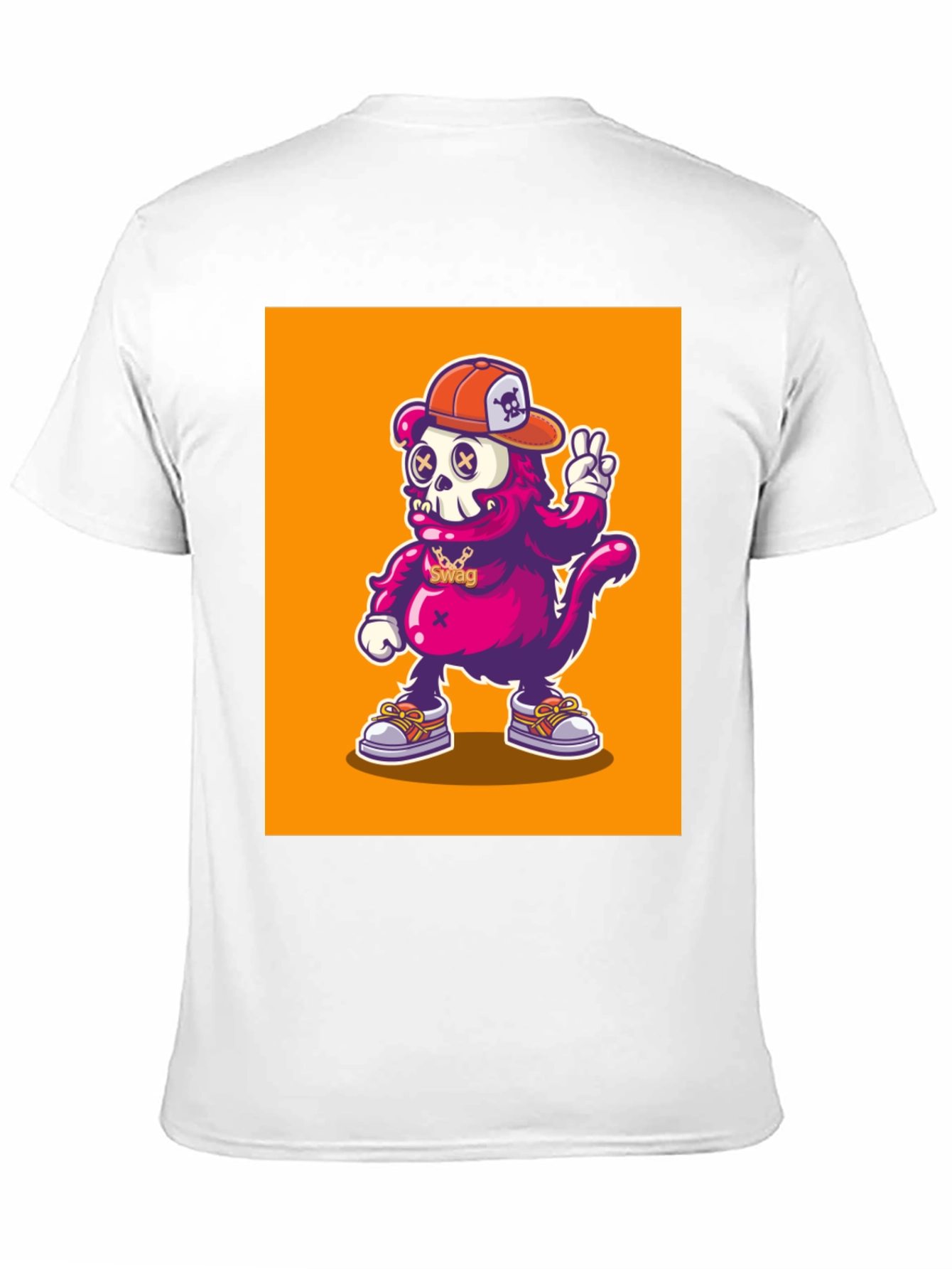 Cartoon Skull Monkey Graphic T-Shirt