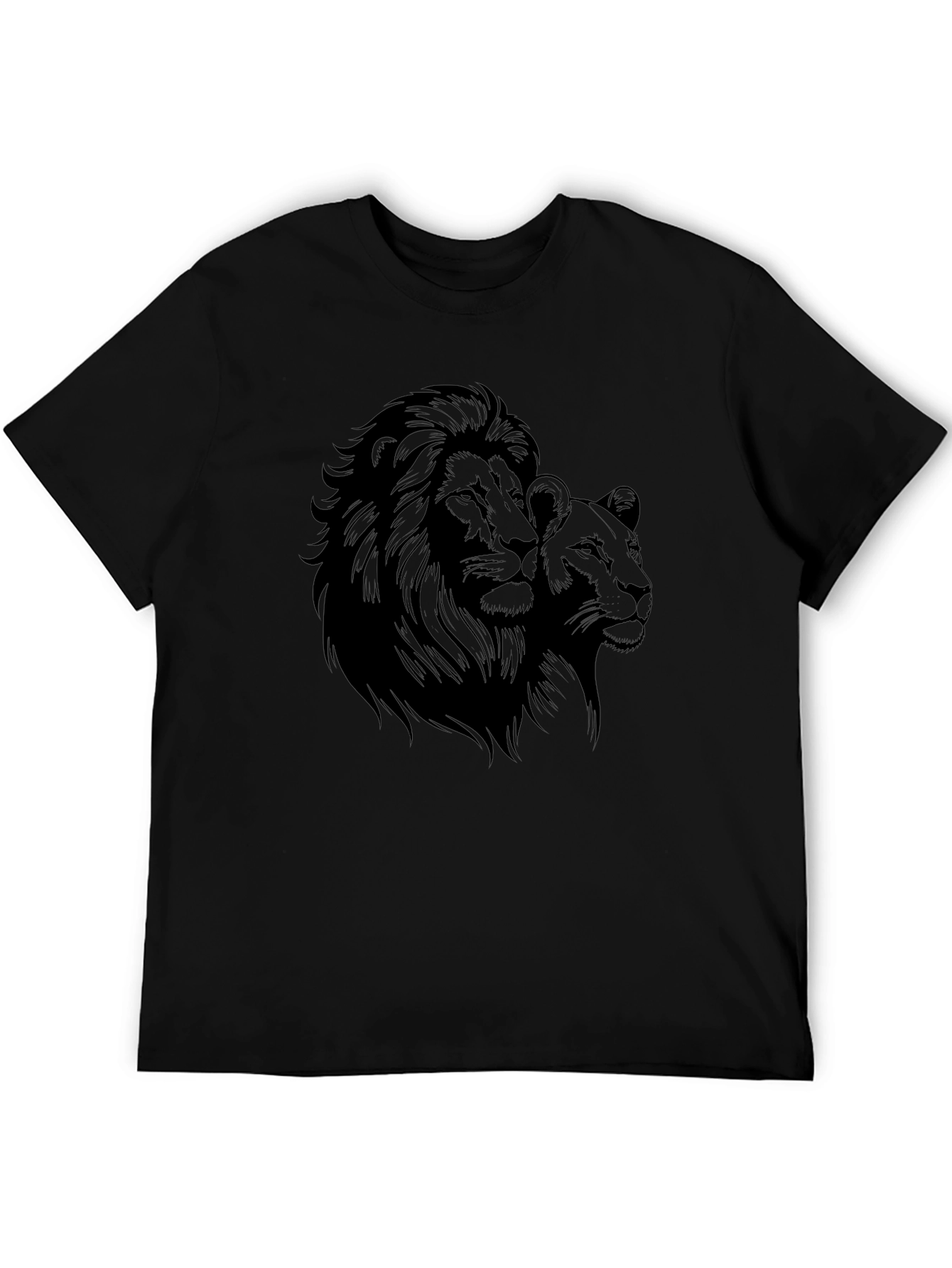 Lion & Lioness Black Graphic Tee
