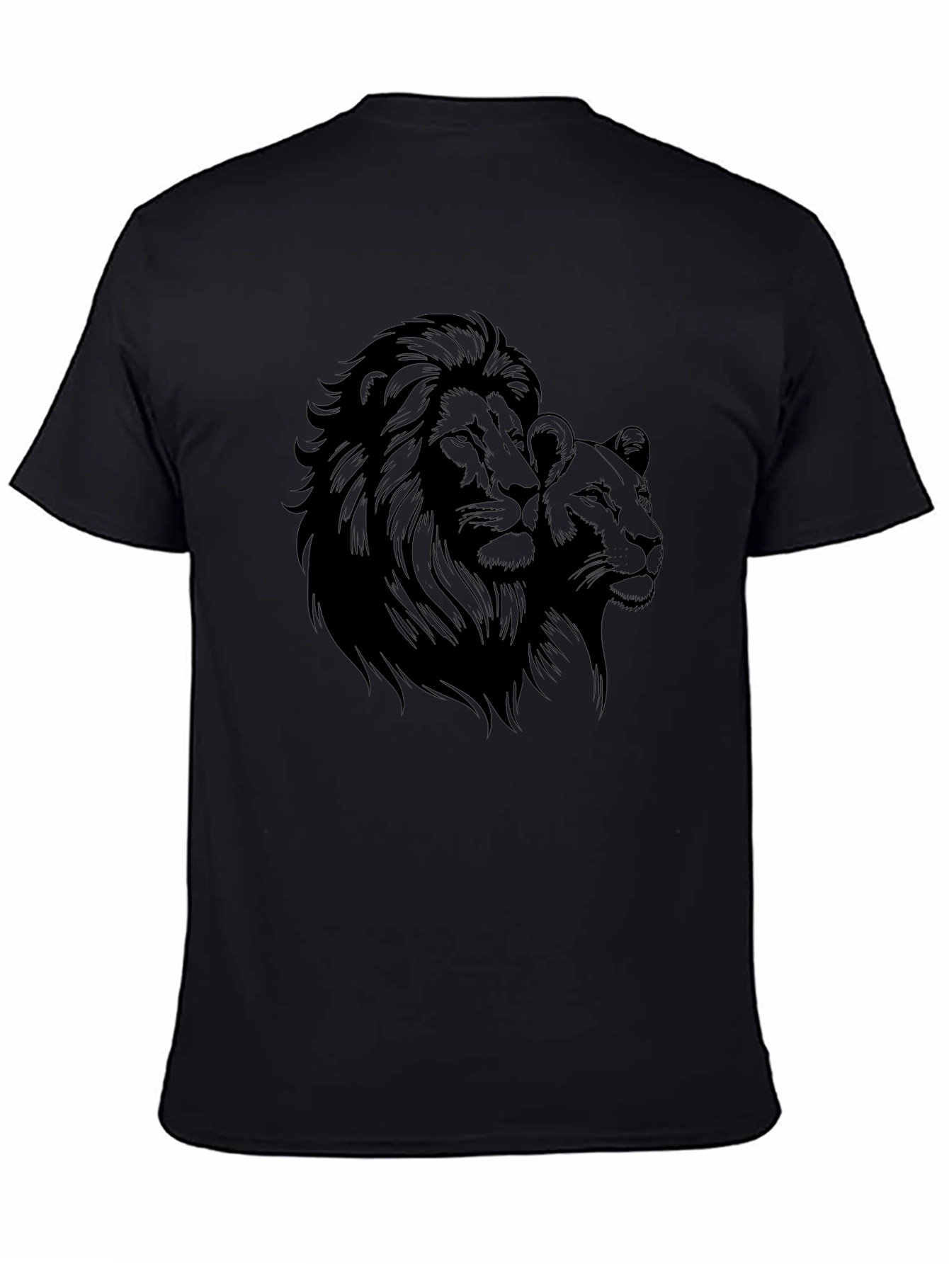 Lion & Lioness Black Graphic Tee