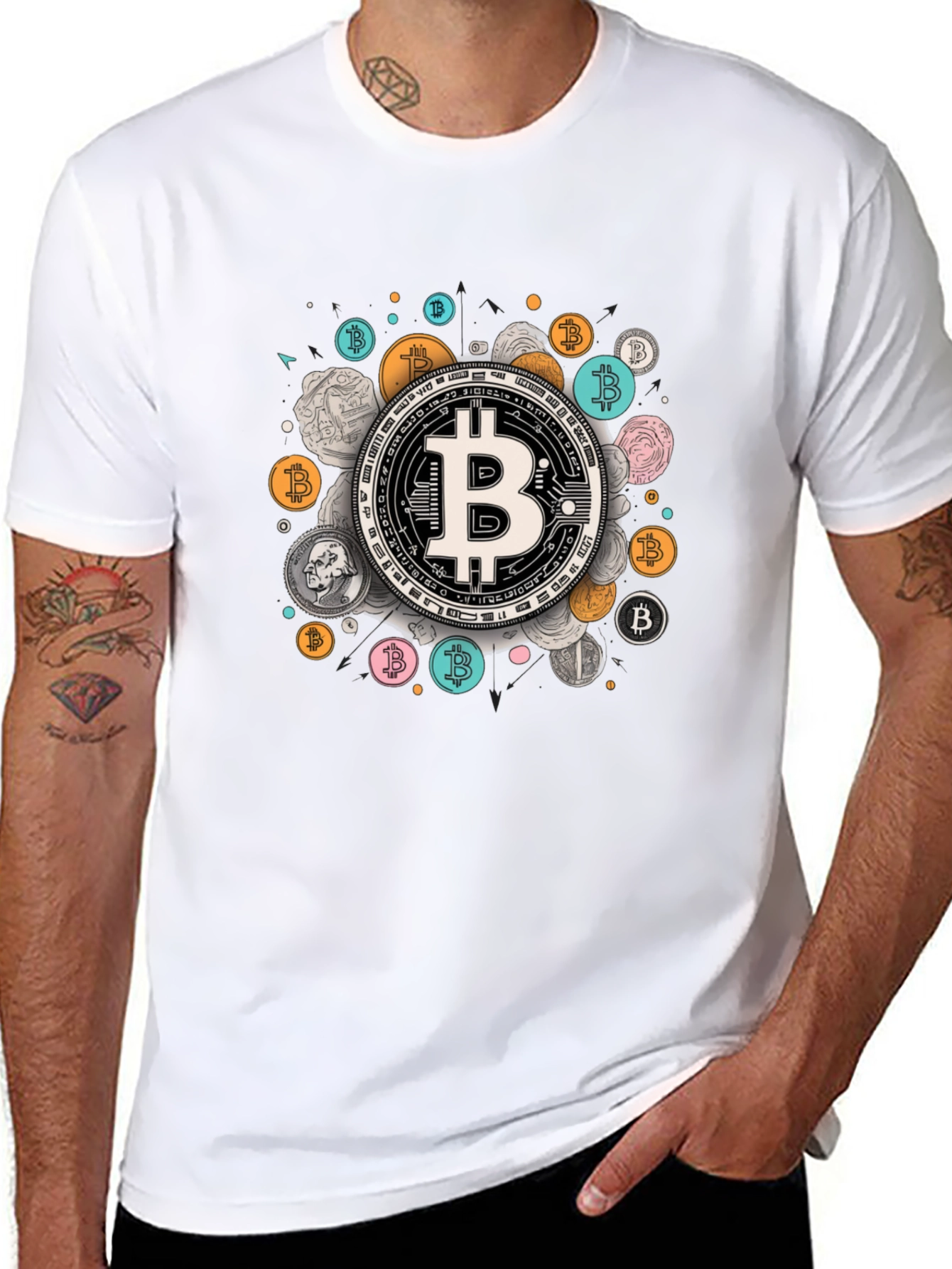 Bitcoin Crypto Tee - Modern Currency Design
