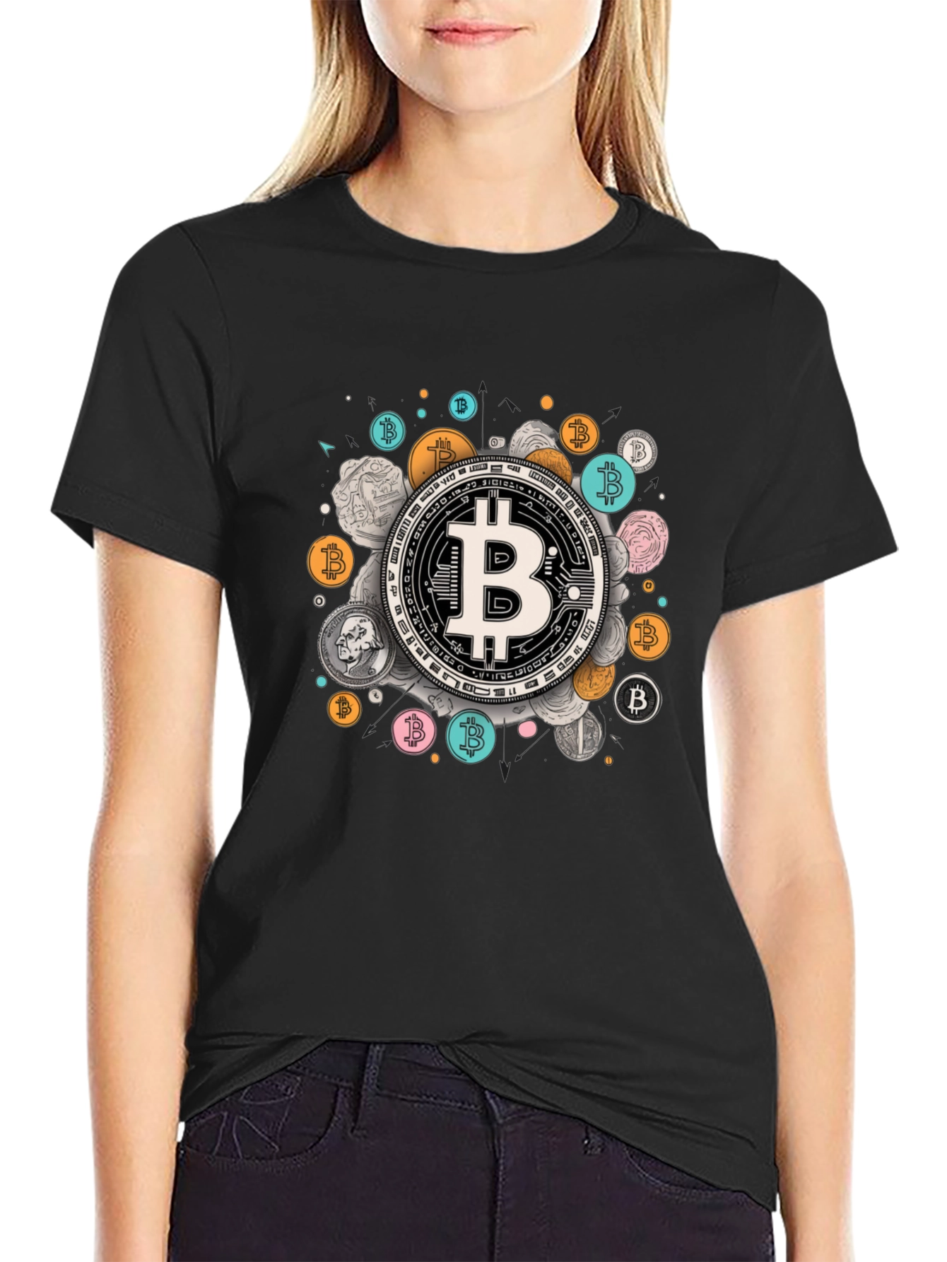 Bitcoin Crypto Tee - Modern Currency Design
