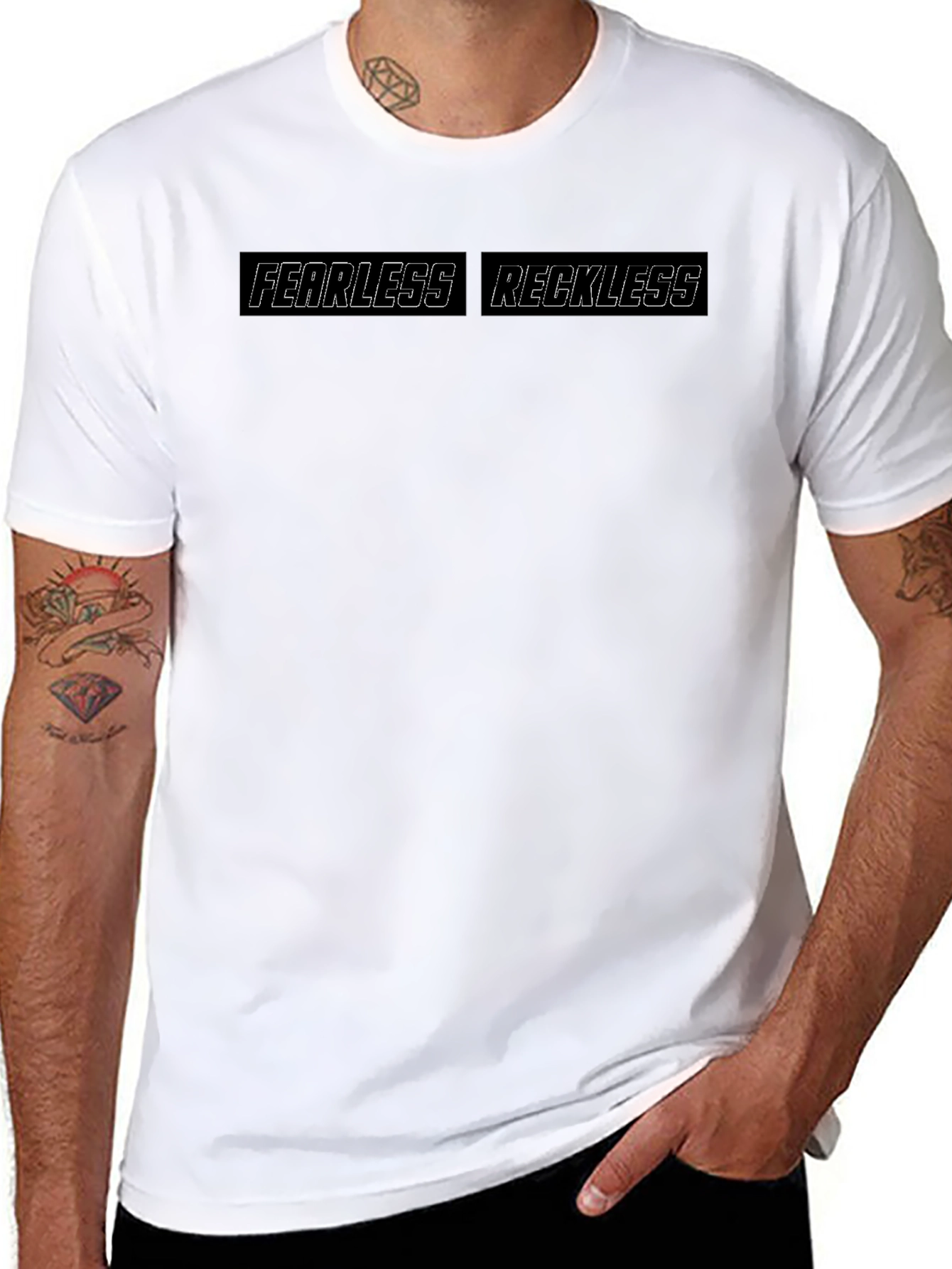 Fearless Reckless Graphic Tee - Black