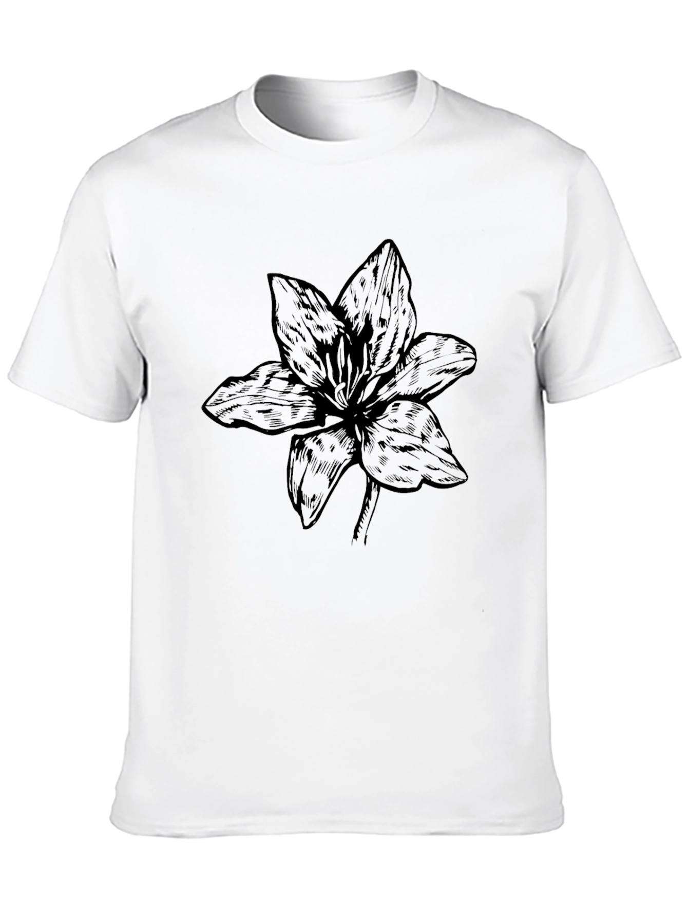 Black Floral Graphic Tee - Stylish Casual Wear