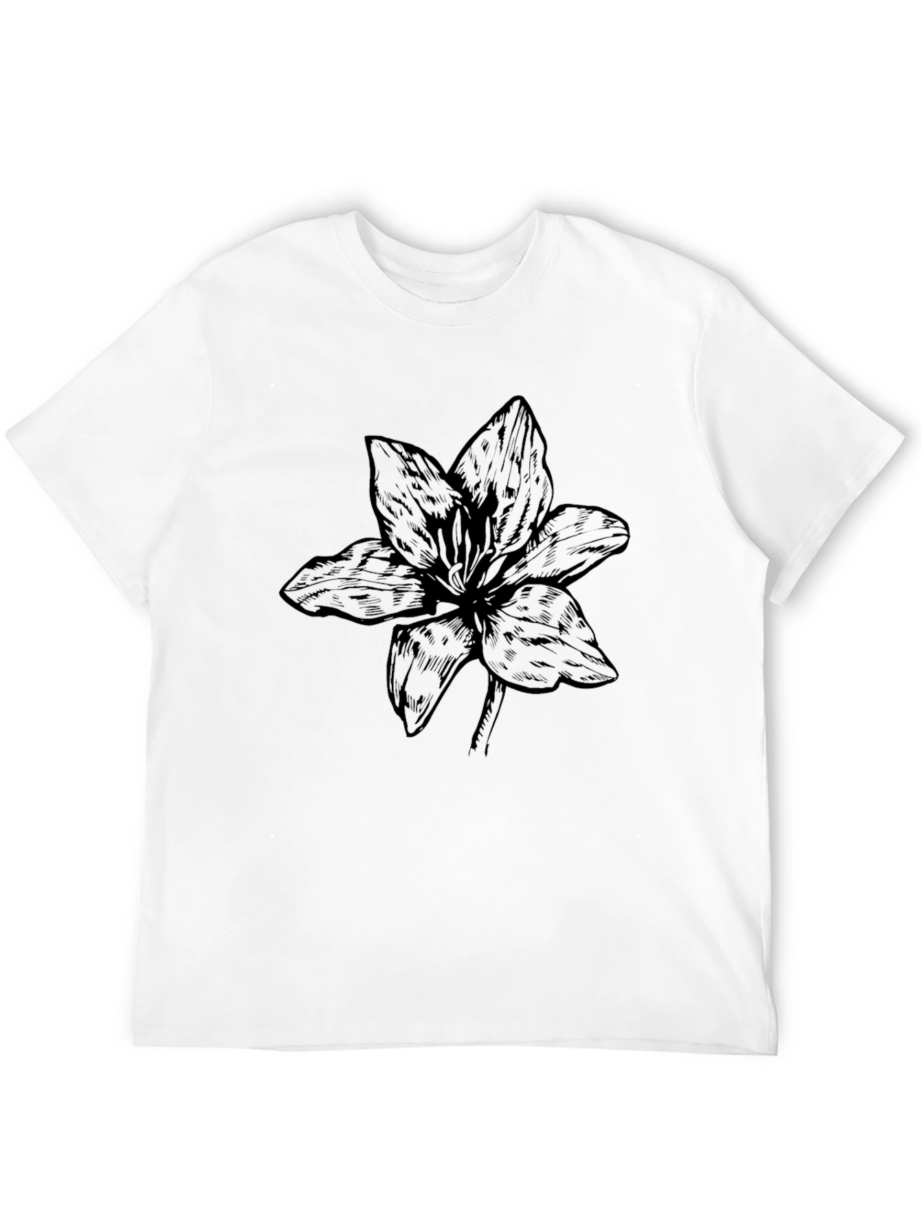 Black Floral Graphic Tee - Stylish Casual Wear