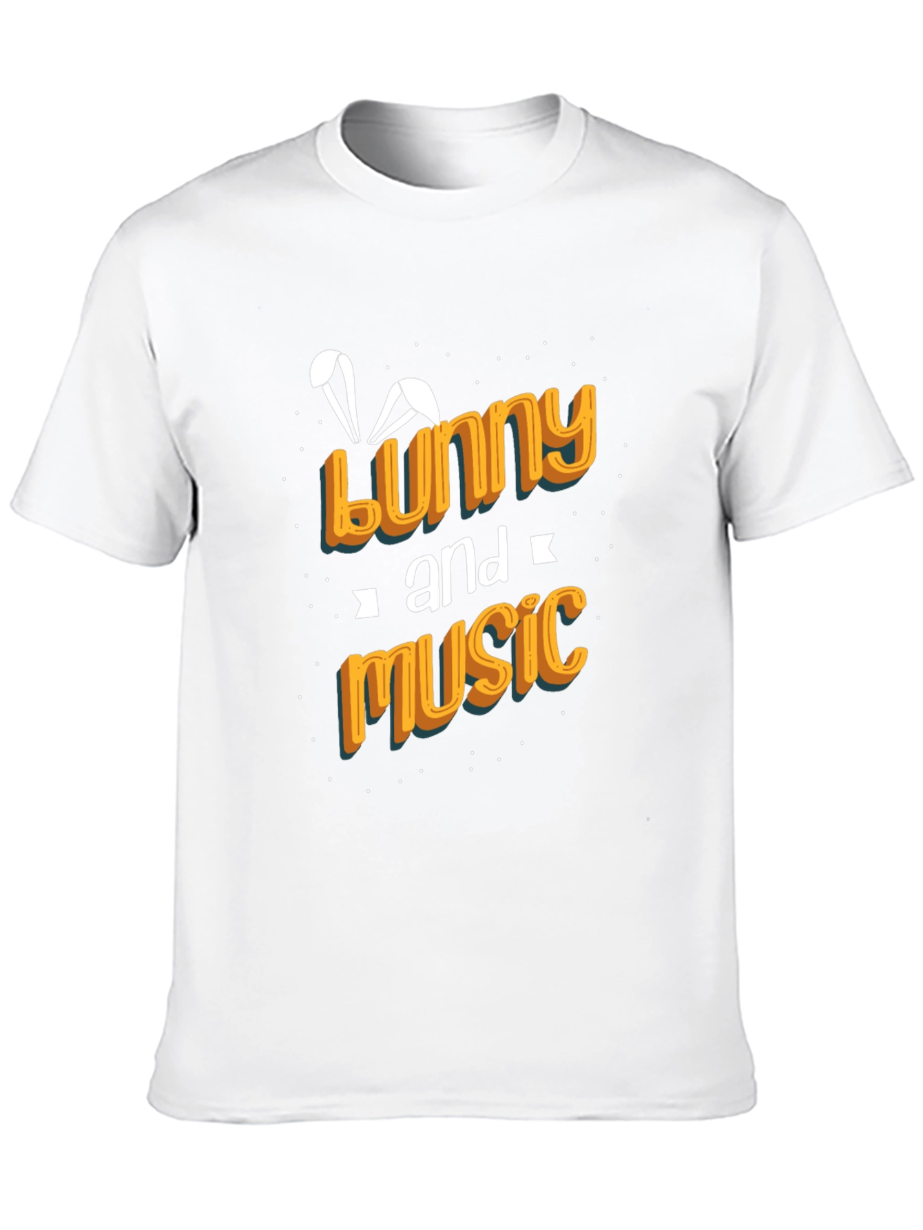 Bunny and Music Black Graphic Tee