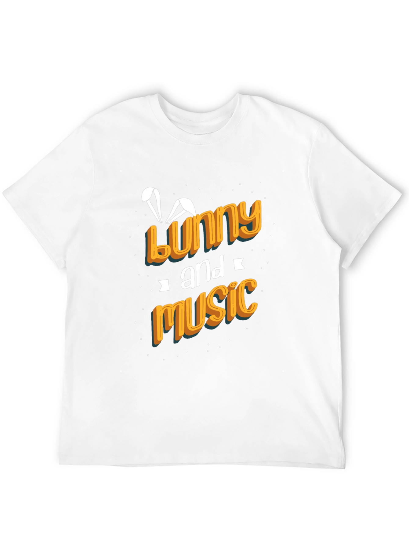 Bunny and Music Black Graphic Tee