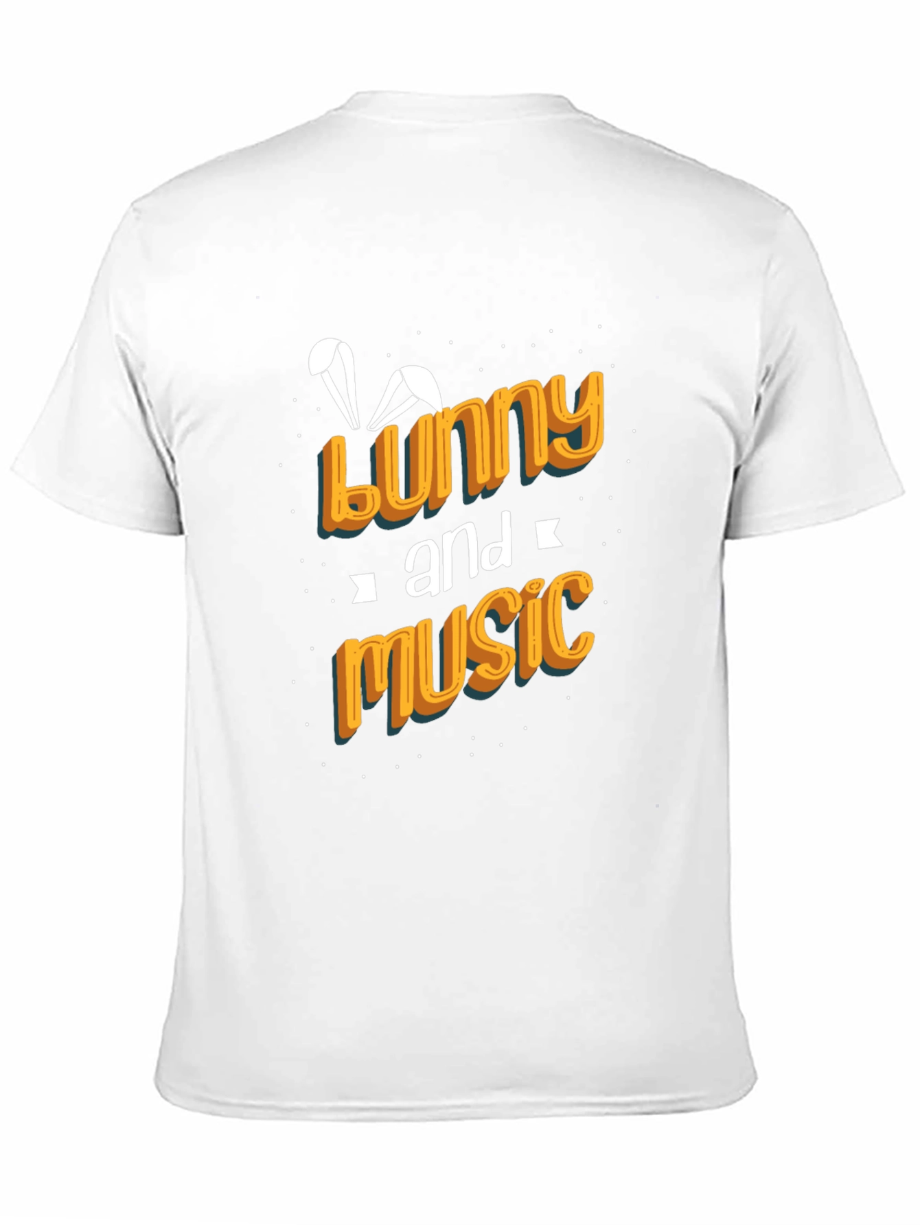 Bunny and Music Black Graphic Tee