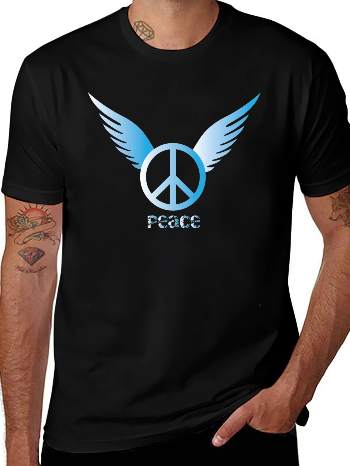 Peace Symbol Winged T-Shirt